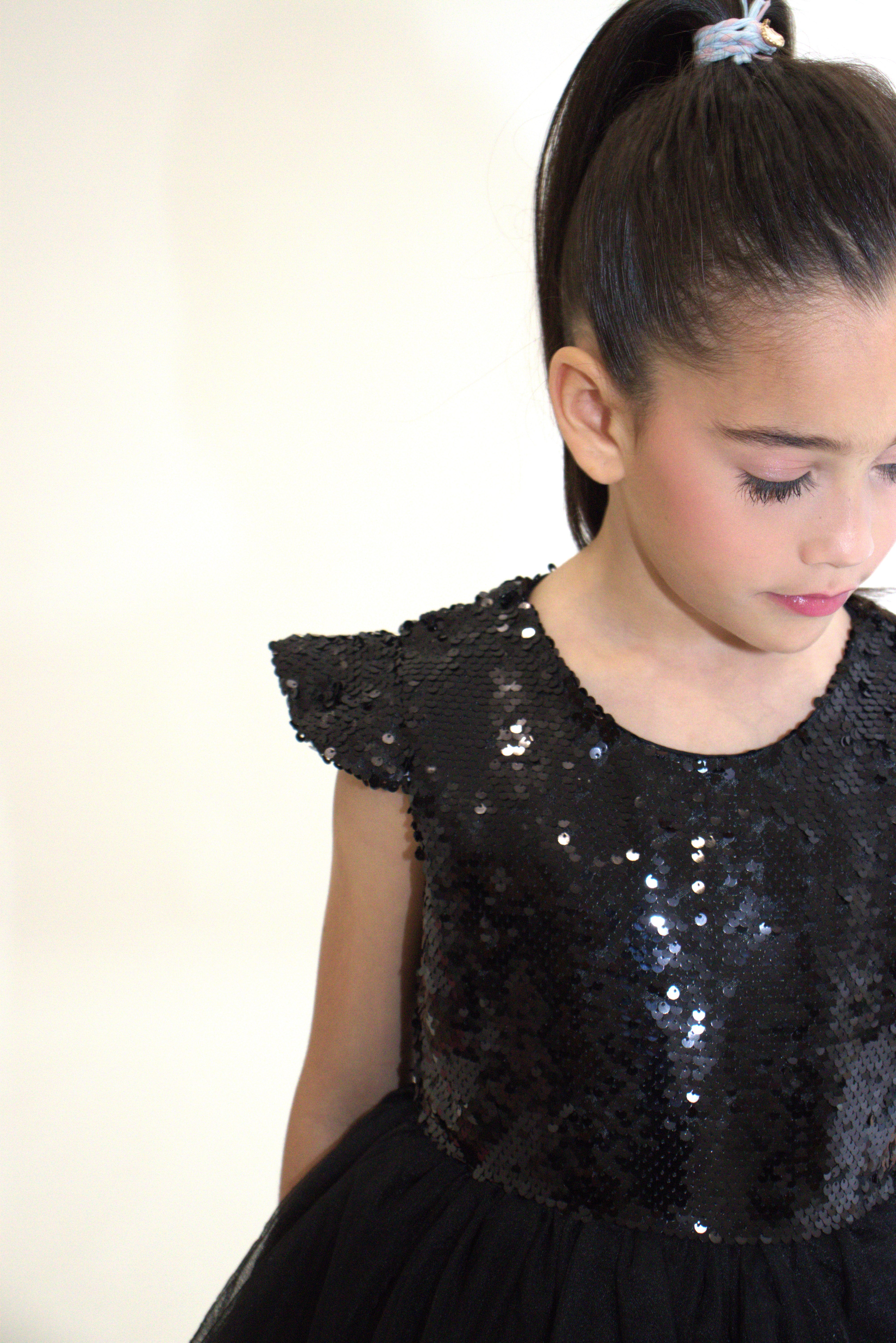 Robe de cérémonie FIONA Noir - Taille 150cm (9/10 ans) — accessoire enfant Yuko B.
