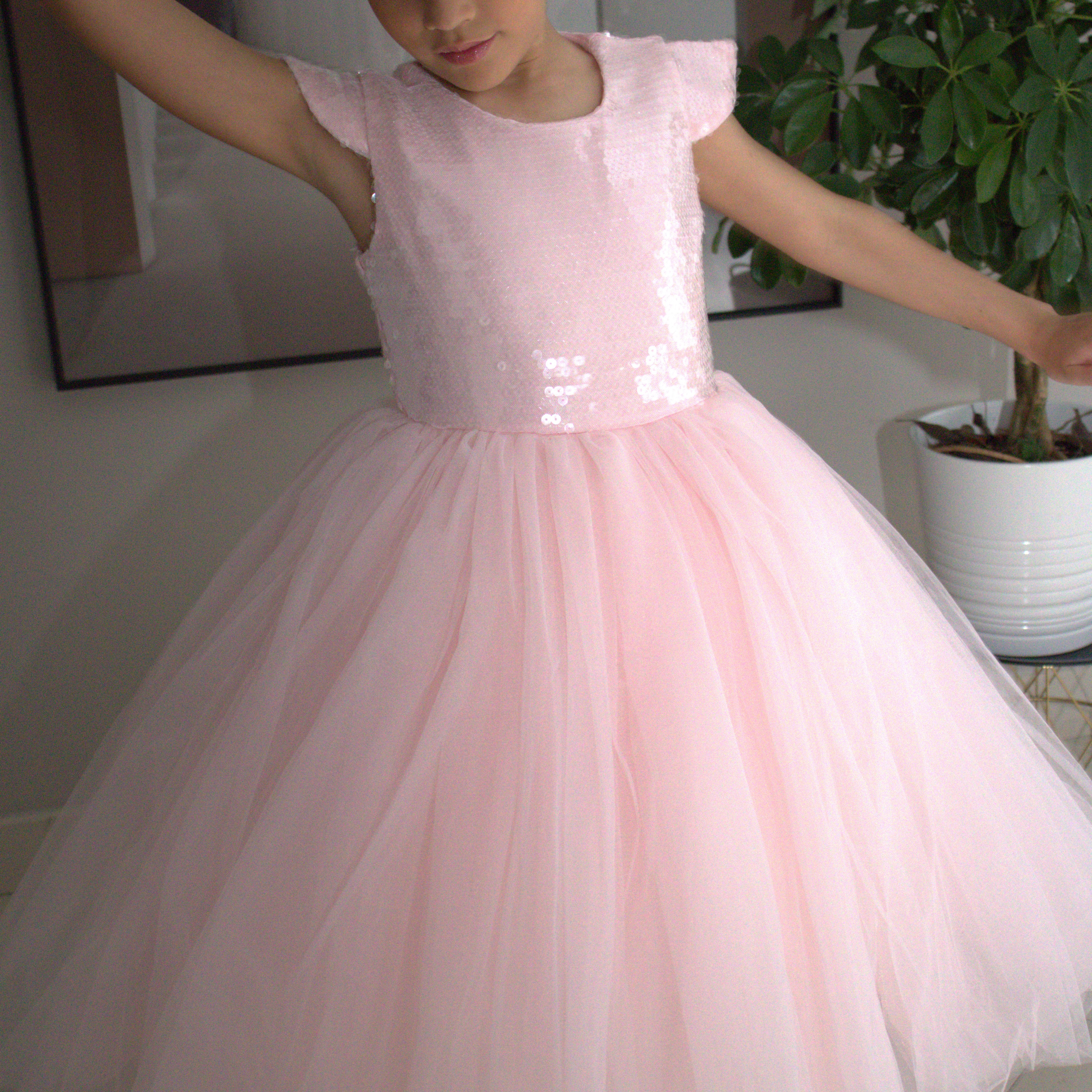 Robe de cérémonie FIONA Rose - Taille 150cm (9/10 ans) — accessoire enfant Yuko B.