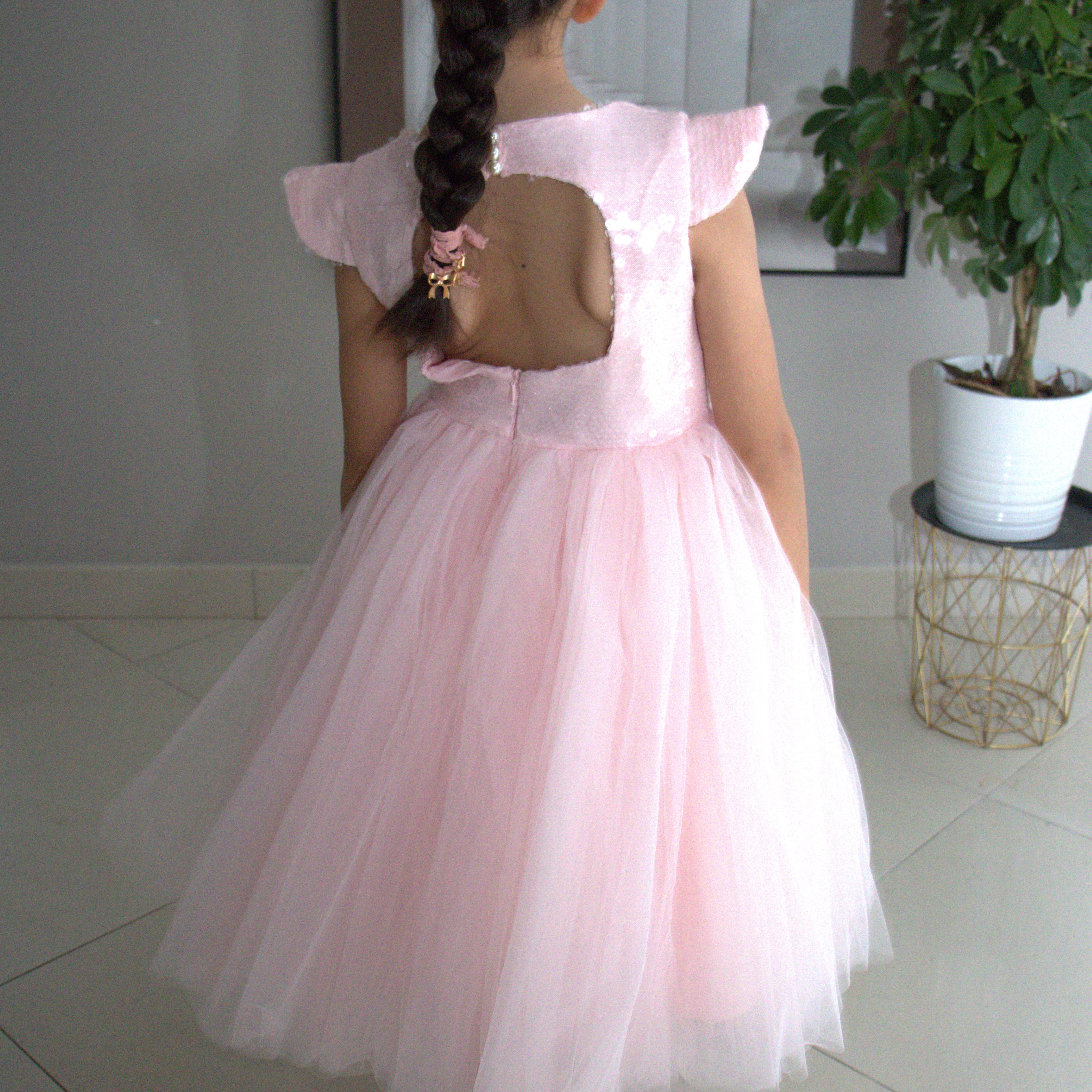 Robe de cérémonie FIONA Rose - Taille 150cm (9/10 ans) — accessoire enfant Yuko B.