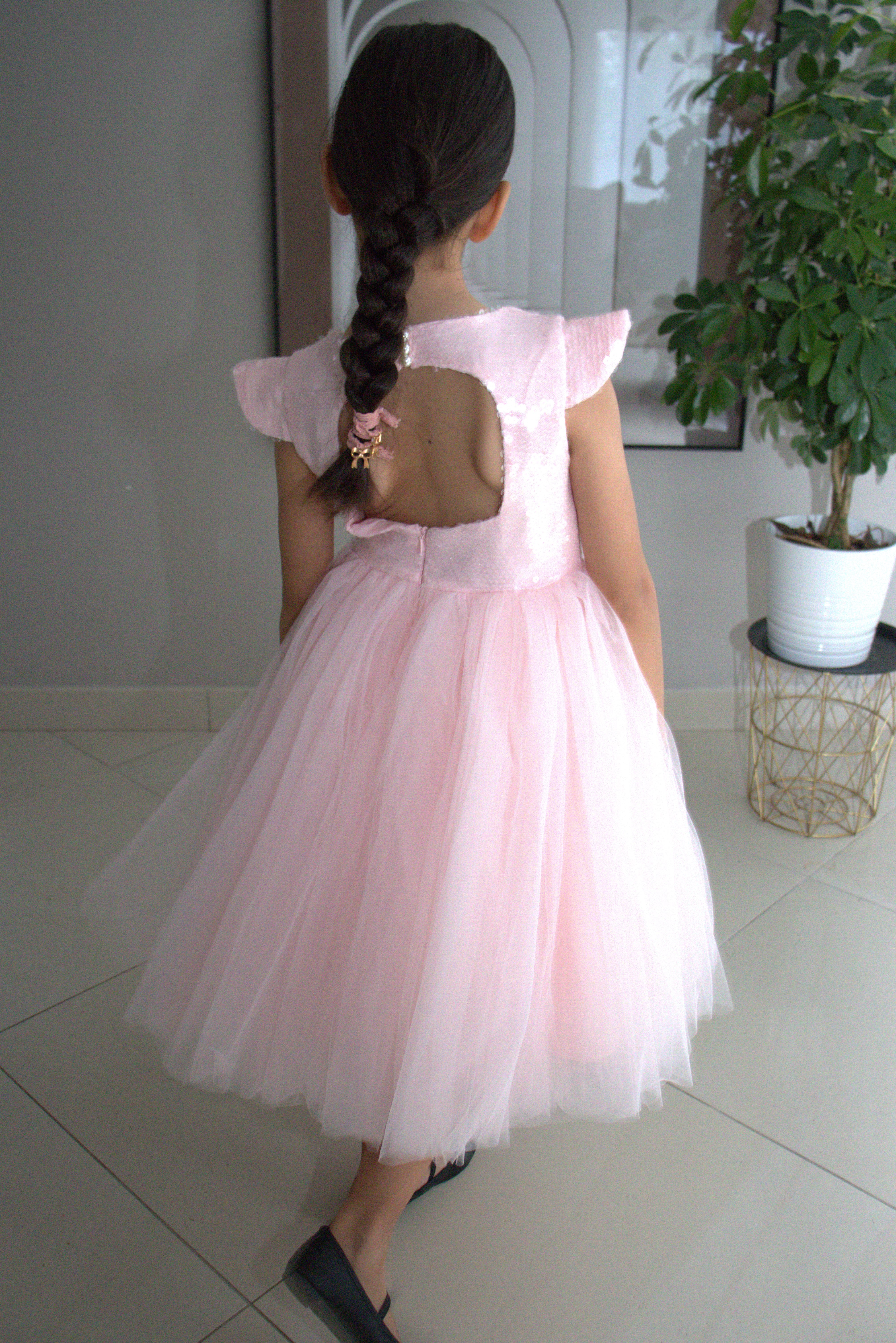 Robe de cérémonie FIONA Rose - Taille 150cm (9/10 ans) — accessoire enfant Yuko B.