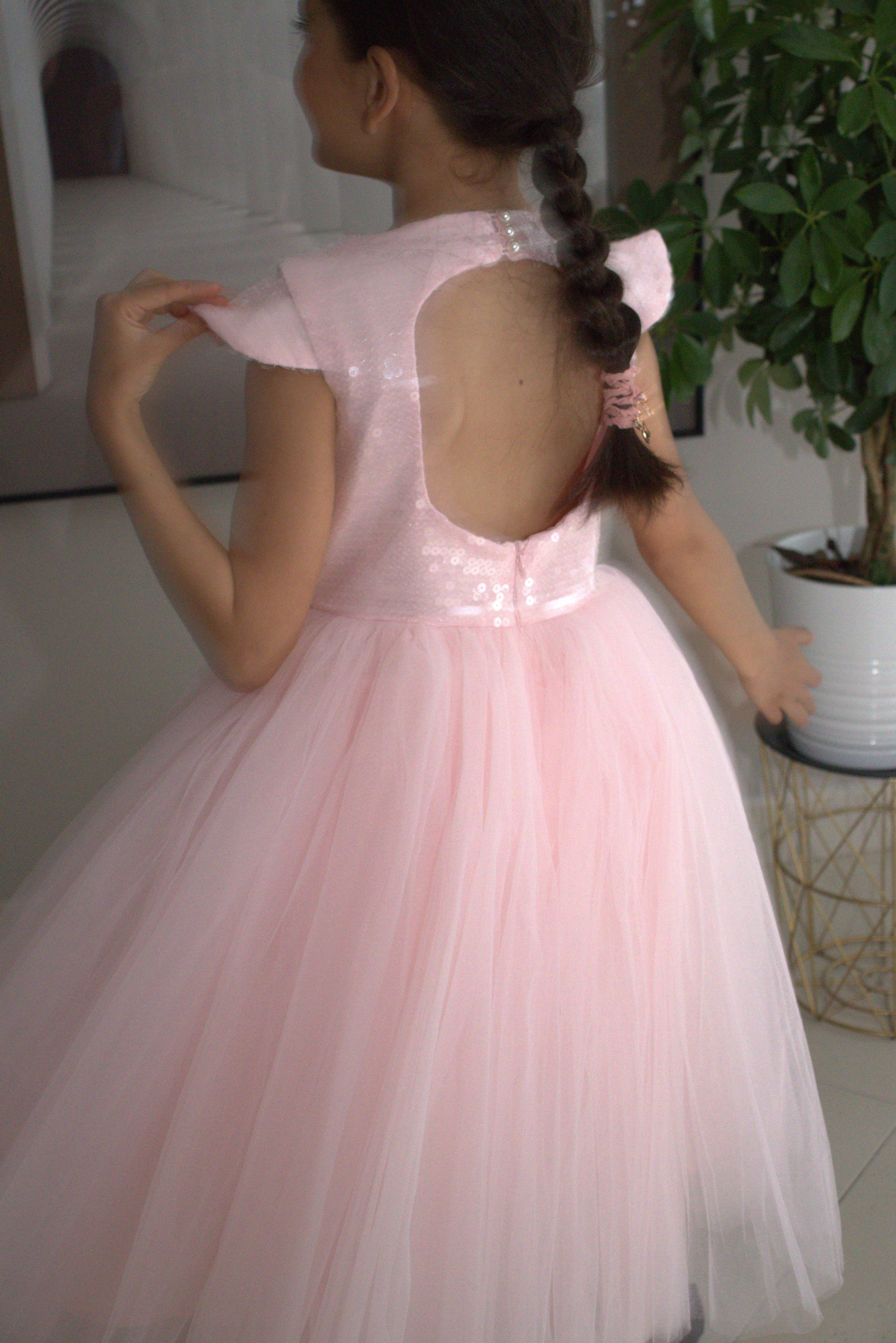 Robe de cérémonie FIONA Rose - Taille 150cm (9/10 ans) — accessoire enfant Yuko B.