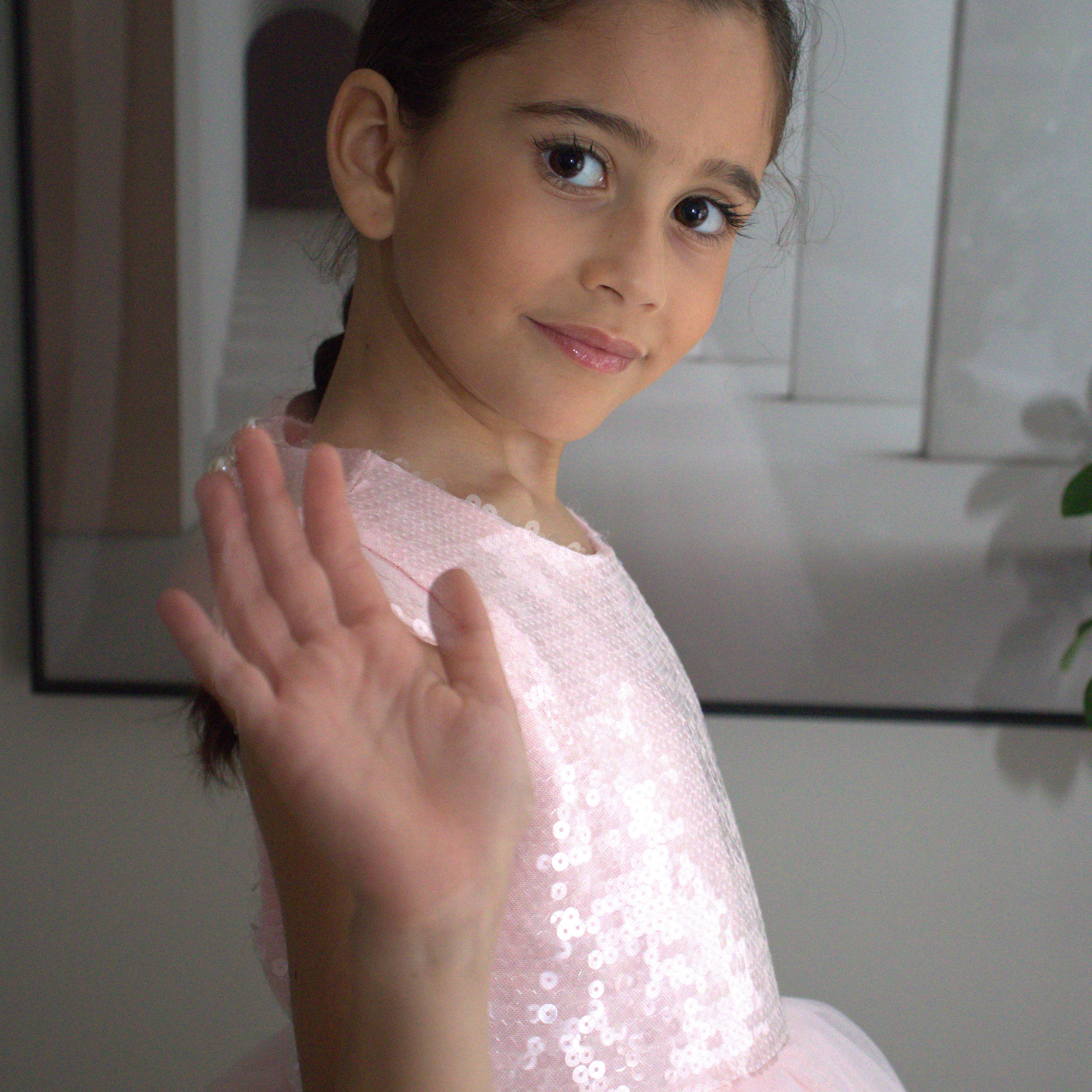Robe de cérémonie FIONA Rose - Taille 150cm (9/10 ans) — accessoire enfant Yuko B.