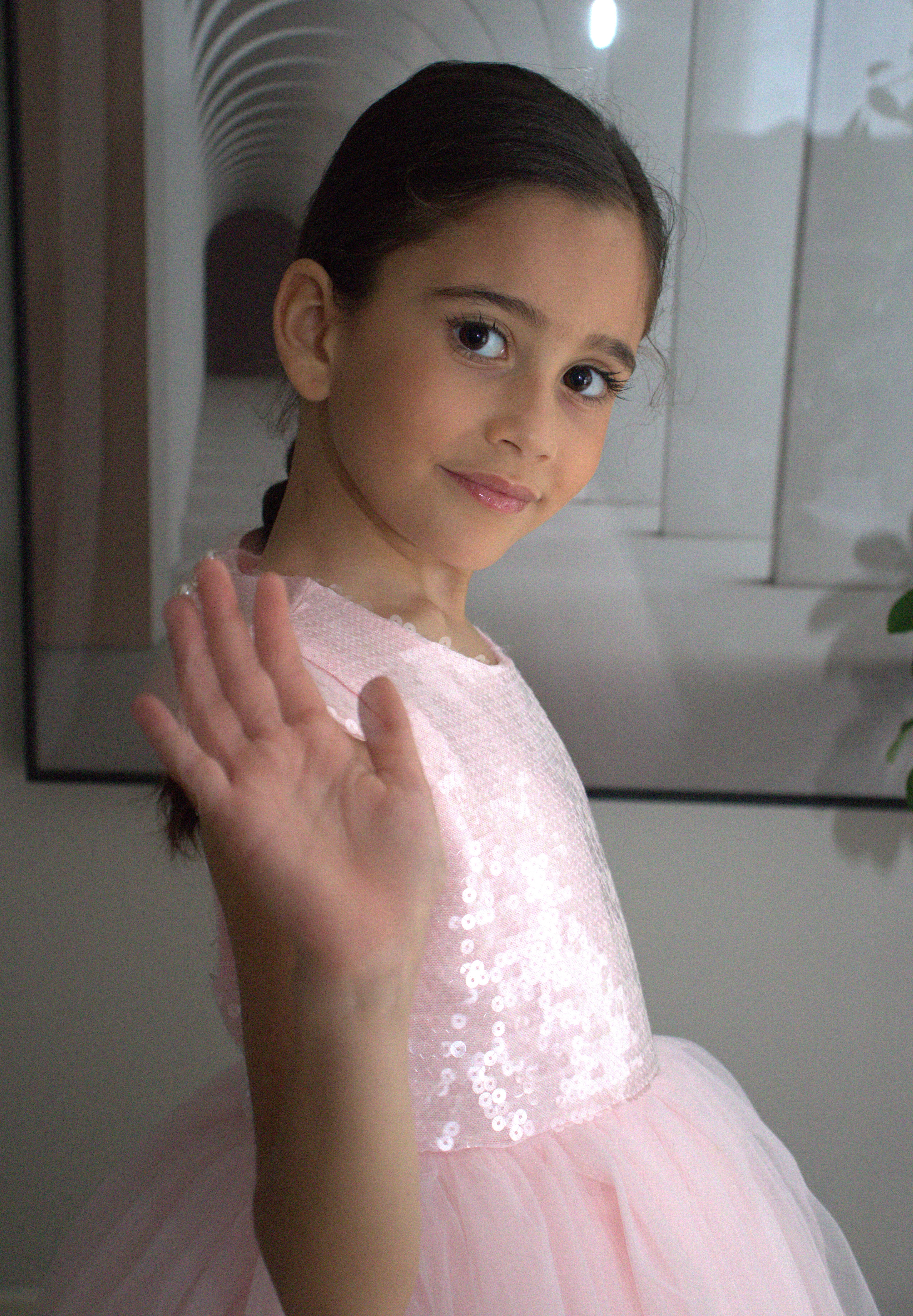 Robe de cérémonie FIONA Rose - Taille 150cm (9/10 ans) — accessoire enfant Yuko B.