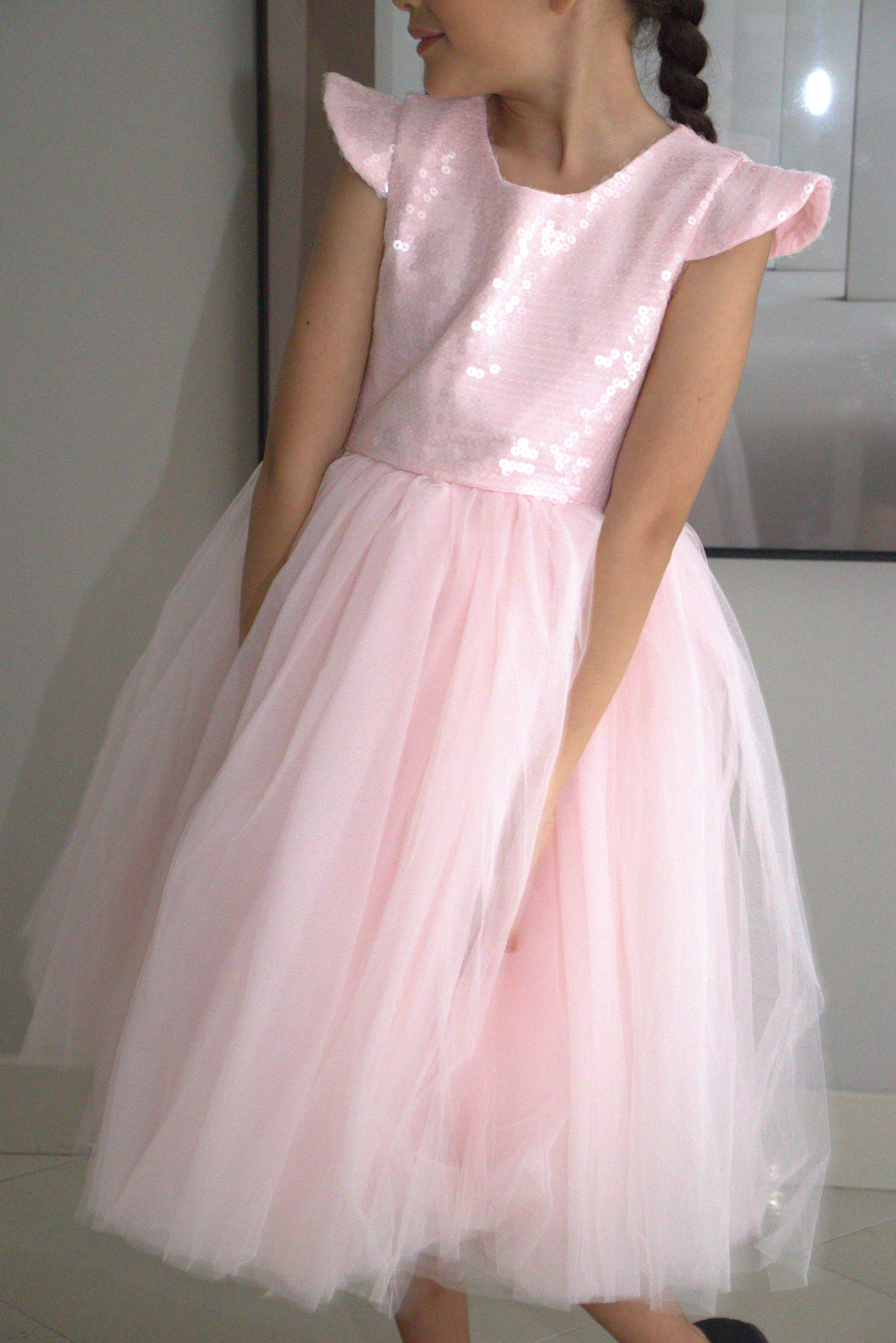 Robe de cérémonie FIONA Rose - Taille 150cm (9/10 ans) — accessoire enfant Yuko B.