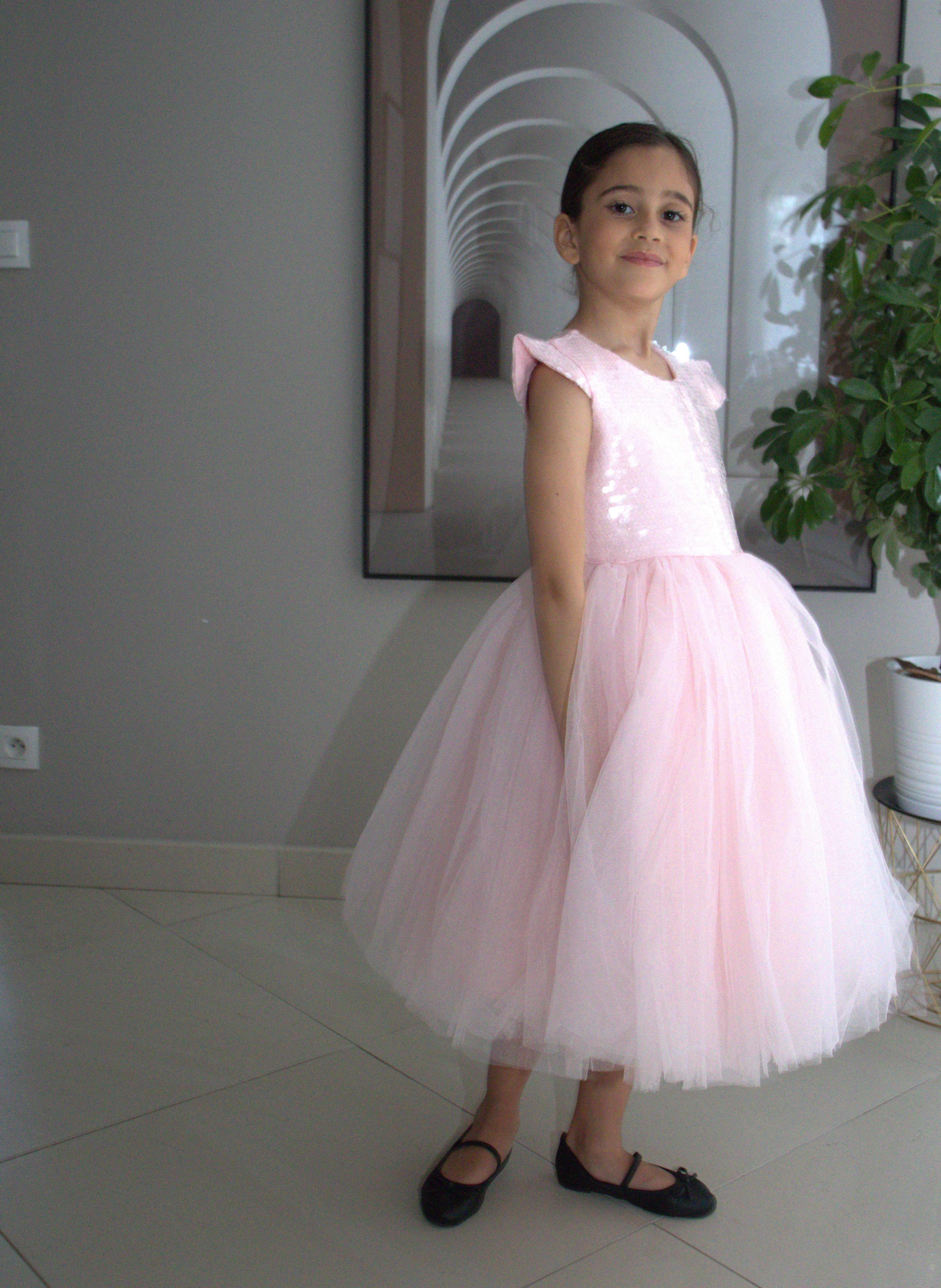 Robe de cérémonie FIONA Rose - Taille 150cm (9/10 ans) — accessoire enfant Yuko B.