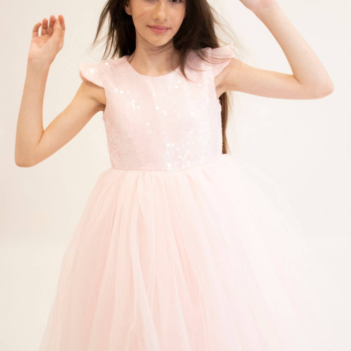 Robe de Cérémonie FIONA Rose vue de face — Yuko B.