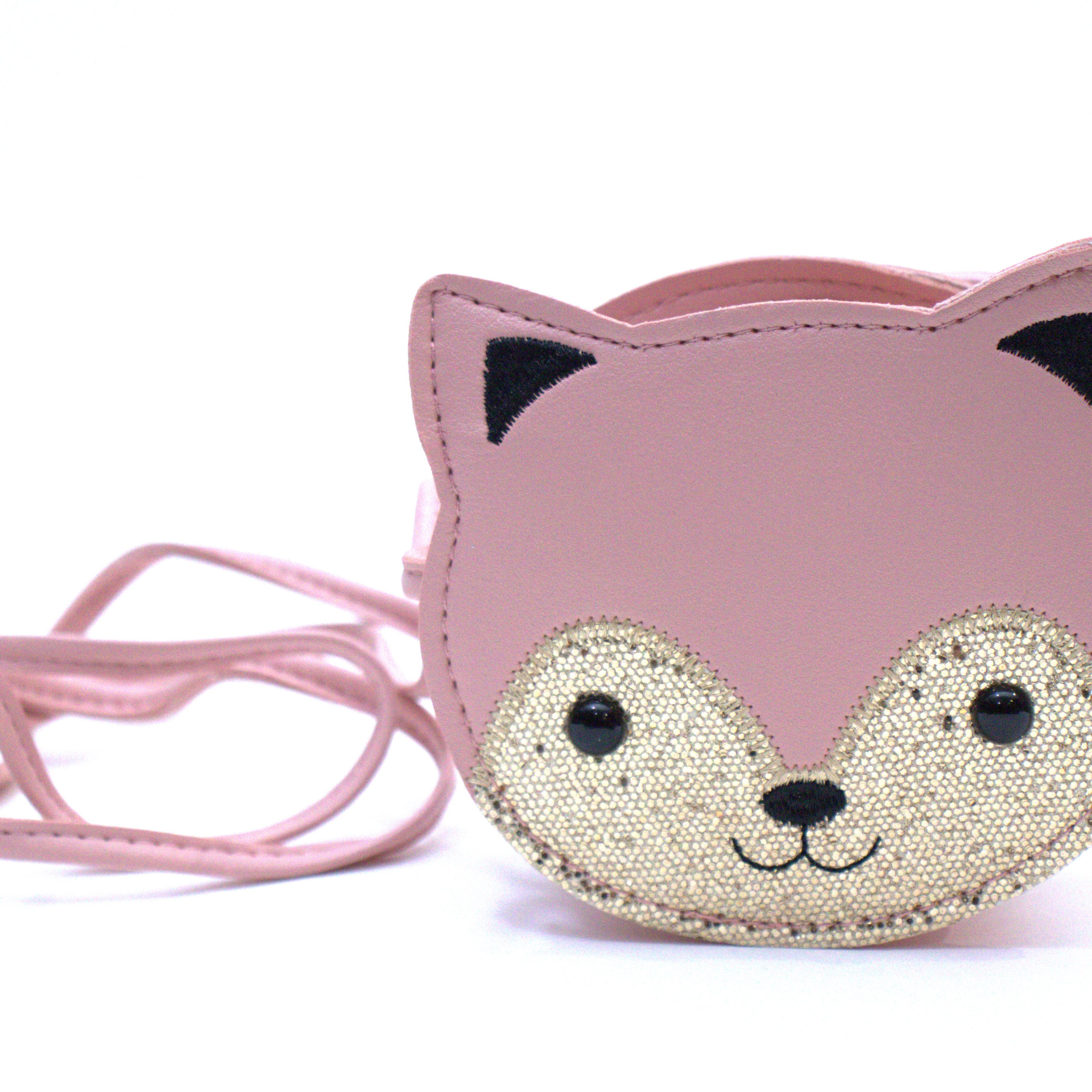 Sac bandoulière enfant - Gaspard le chaton Rose - Yuko B.