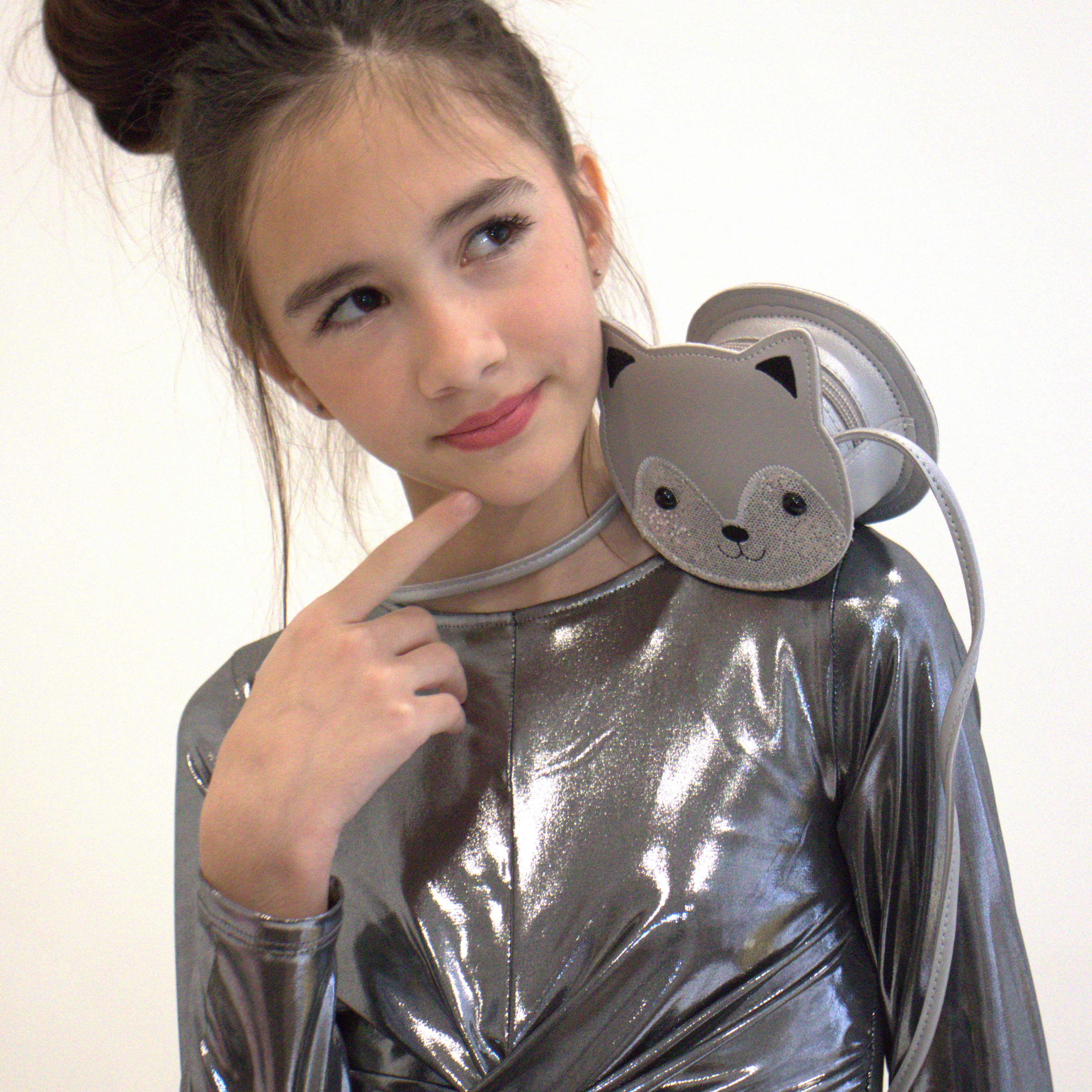 Sac bandoulière enfant - Gaspard Gris - Yuko B.