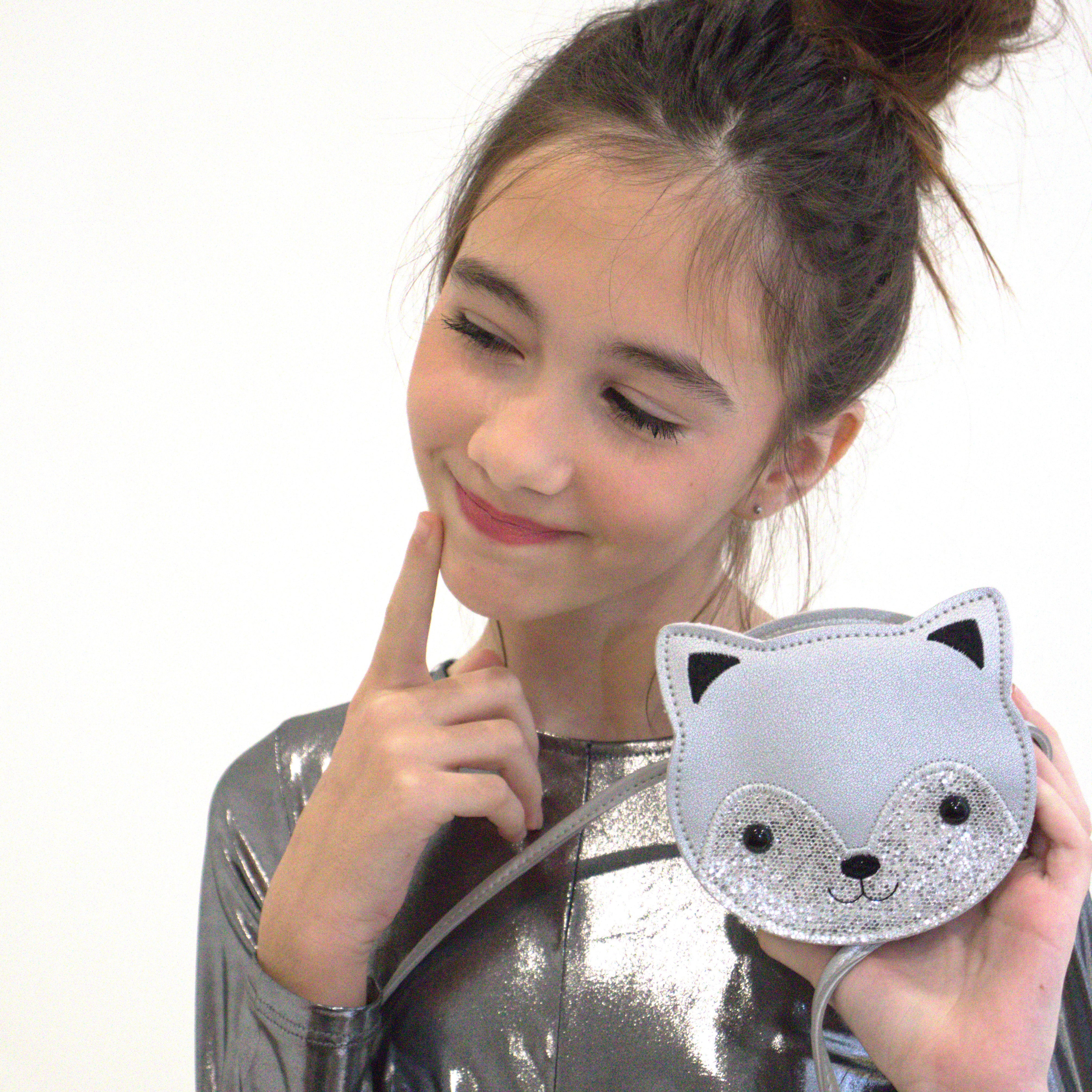 Sac bandoulière enfant - Gaspard Gris - Yuko B.