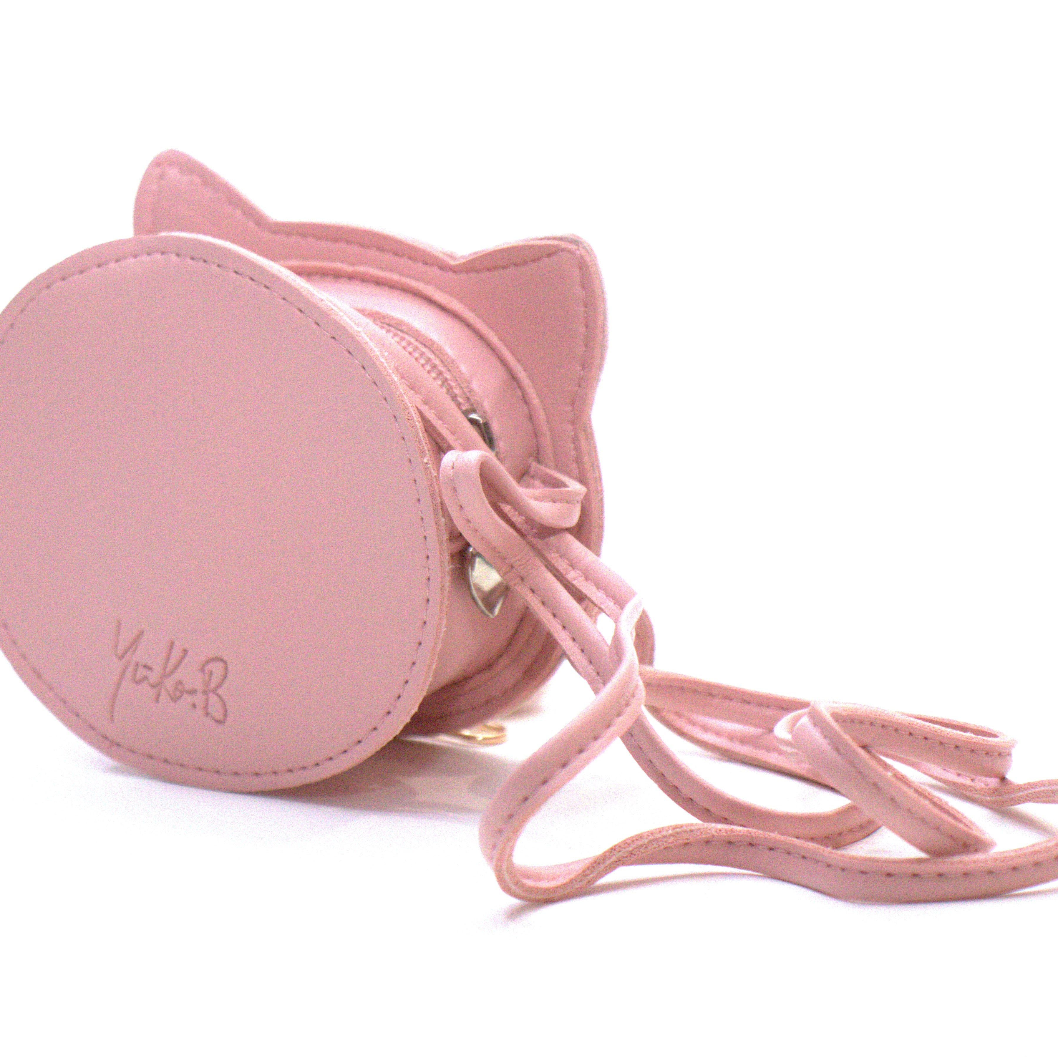 Sac bandoulière enfant - Gaspard le chaton Rose - Yuko B.