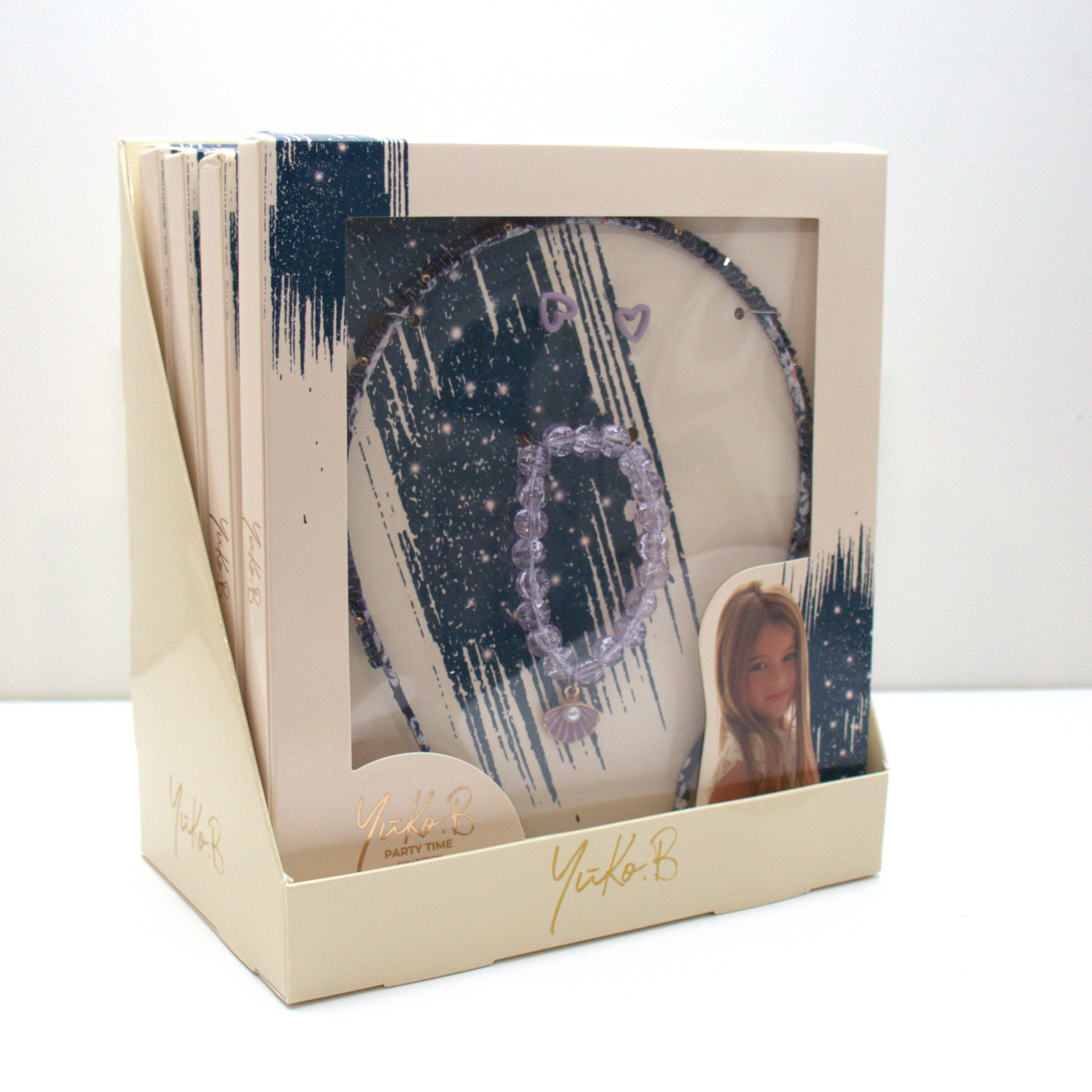 Coffret premium de 3 accessoires de mode pour enfants - Grace - Bleu - Yuko B.