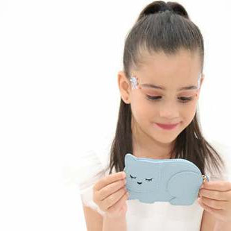 Porte monnaie Chat Katie - Le chaton élégant Bleu - Yuko B.