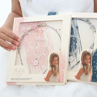 Coffret premium de 3 accessoires de mode pour enfants - Victoria - Bleu - Yuko B.