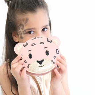 Sac bandoulière enfant - Léo le Léopard rose - Yuko B.
