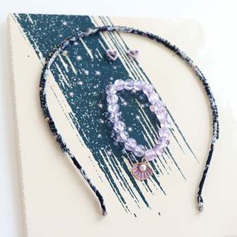 Coffret premium de 3 accessoires de mode pour enfants - Grace - Bleu - Yuko B.