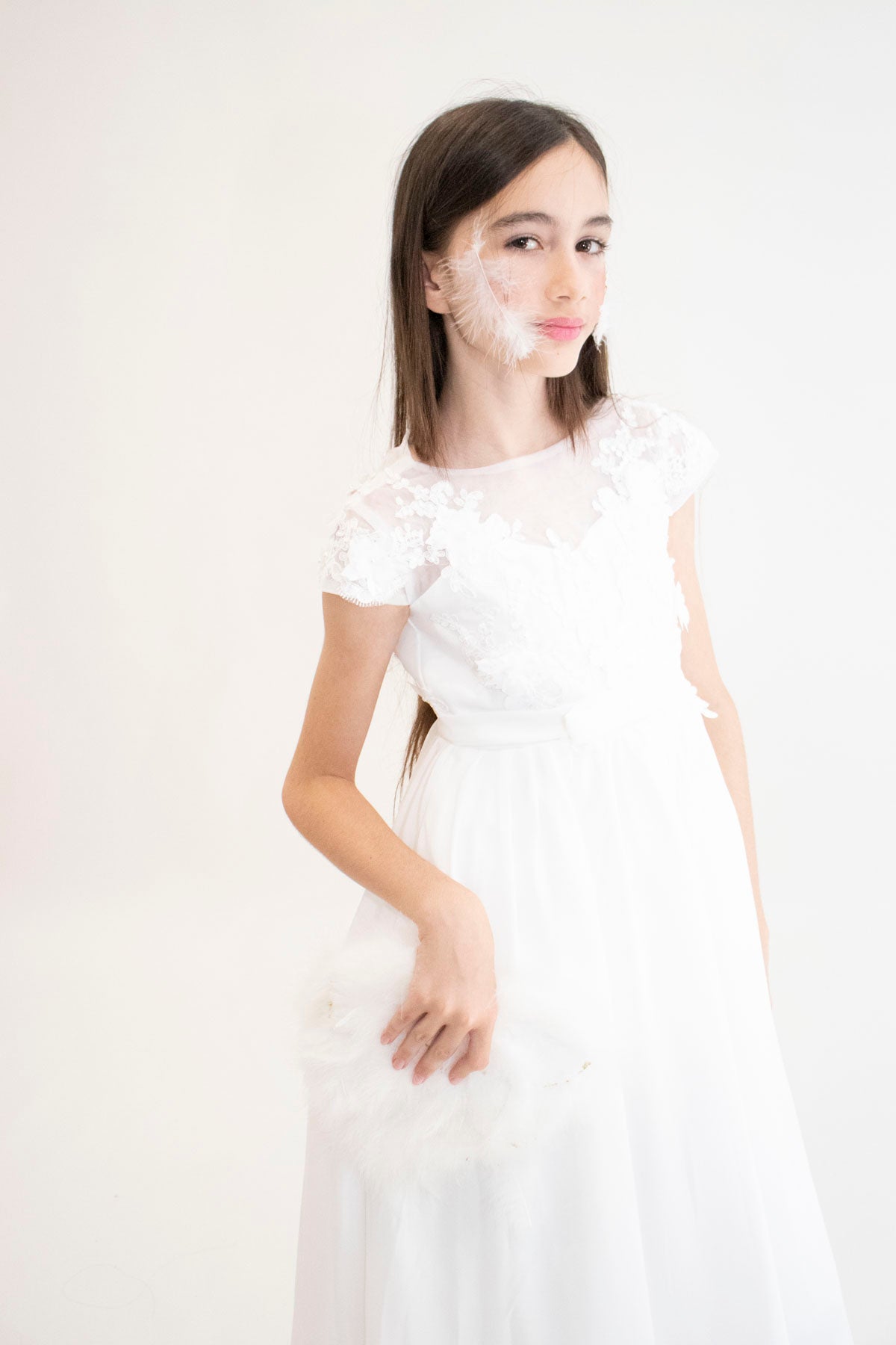 Robe longue de Cérémonie Jeanne vue de face — Yuko B.