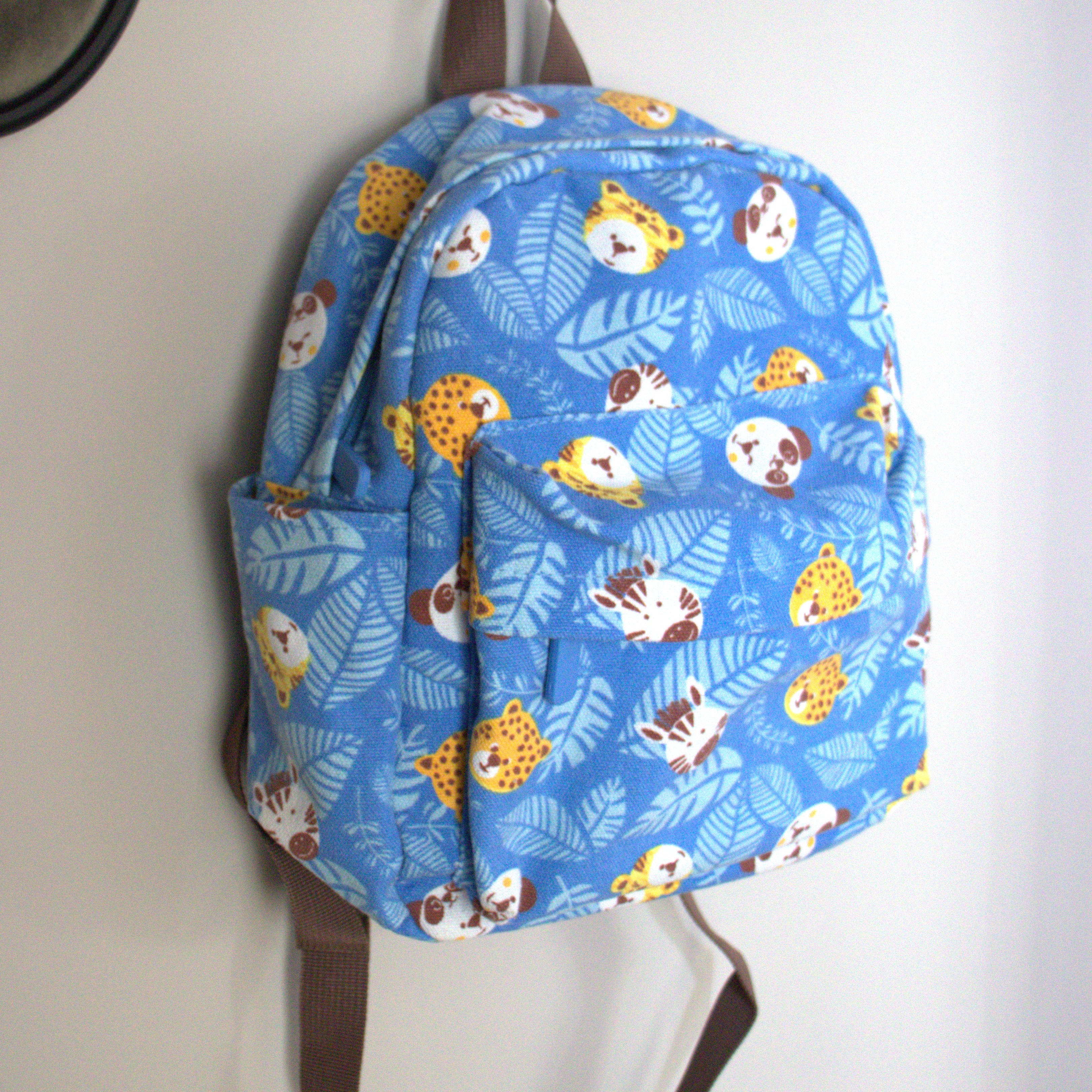 Sac à dos mode pour enfant - Jungle Carnival Bleu - Yuko B.