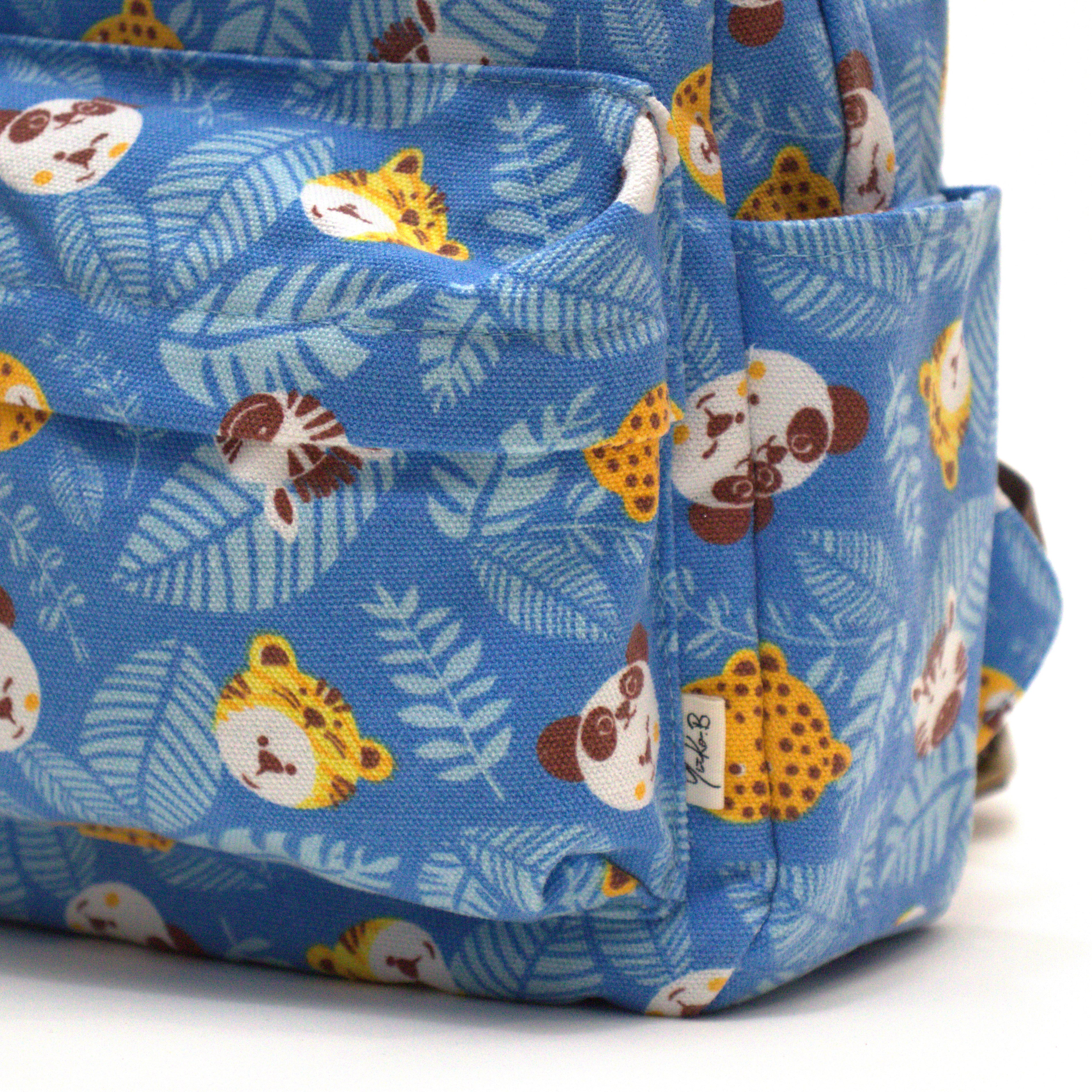 Sac à dos mode pour enfant - Jungle Carnival Bleu - Yuko B.