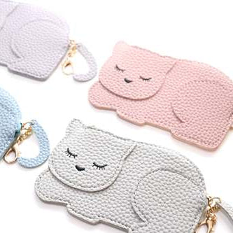 Porte monnaie Chat Katie - Le chaton élégant Rose - Yuko B.