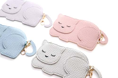 Porte monnaie Chat Katie - Le chaton élégant Rose - Yuko B.
