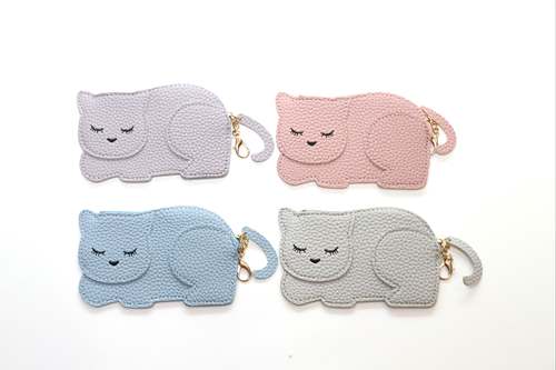 Porte monnaie Chat Katie - Le chaton élégant gris - Yuko B.