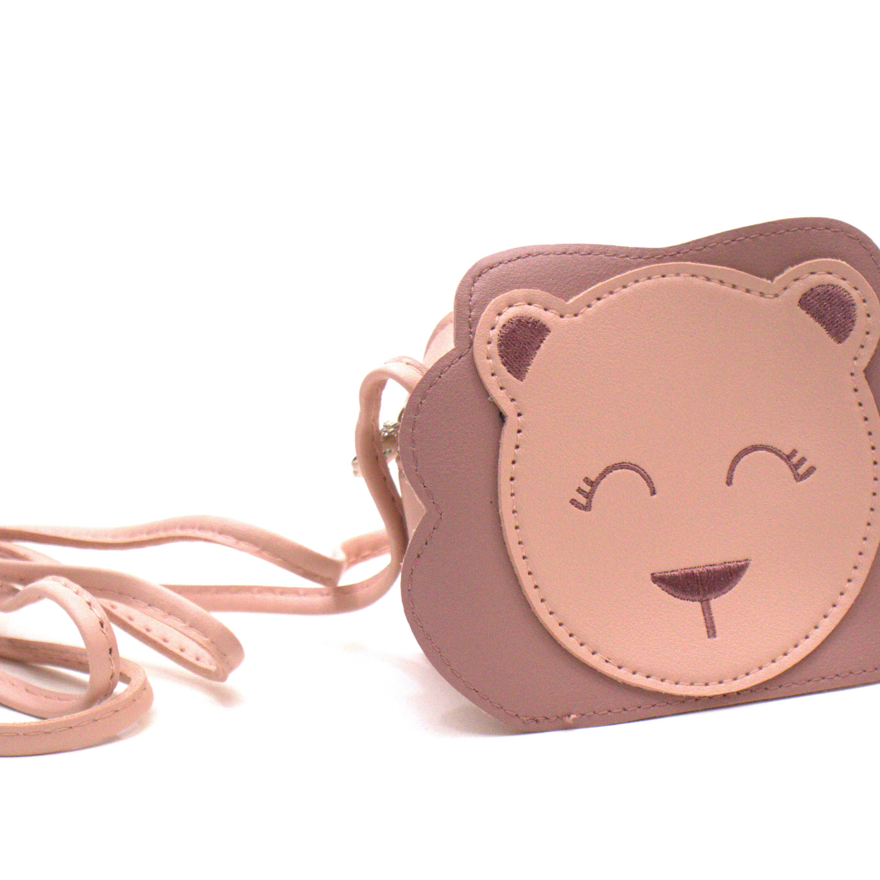 Sac bandoulière enfant - Meera le petit lion Rose - Yuko B.