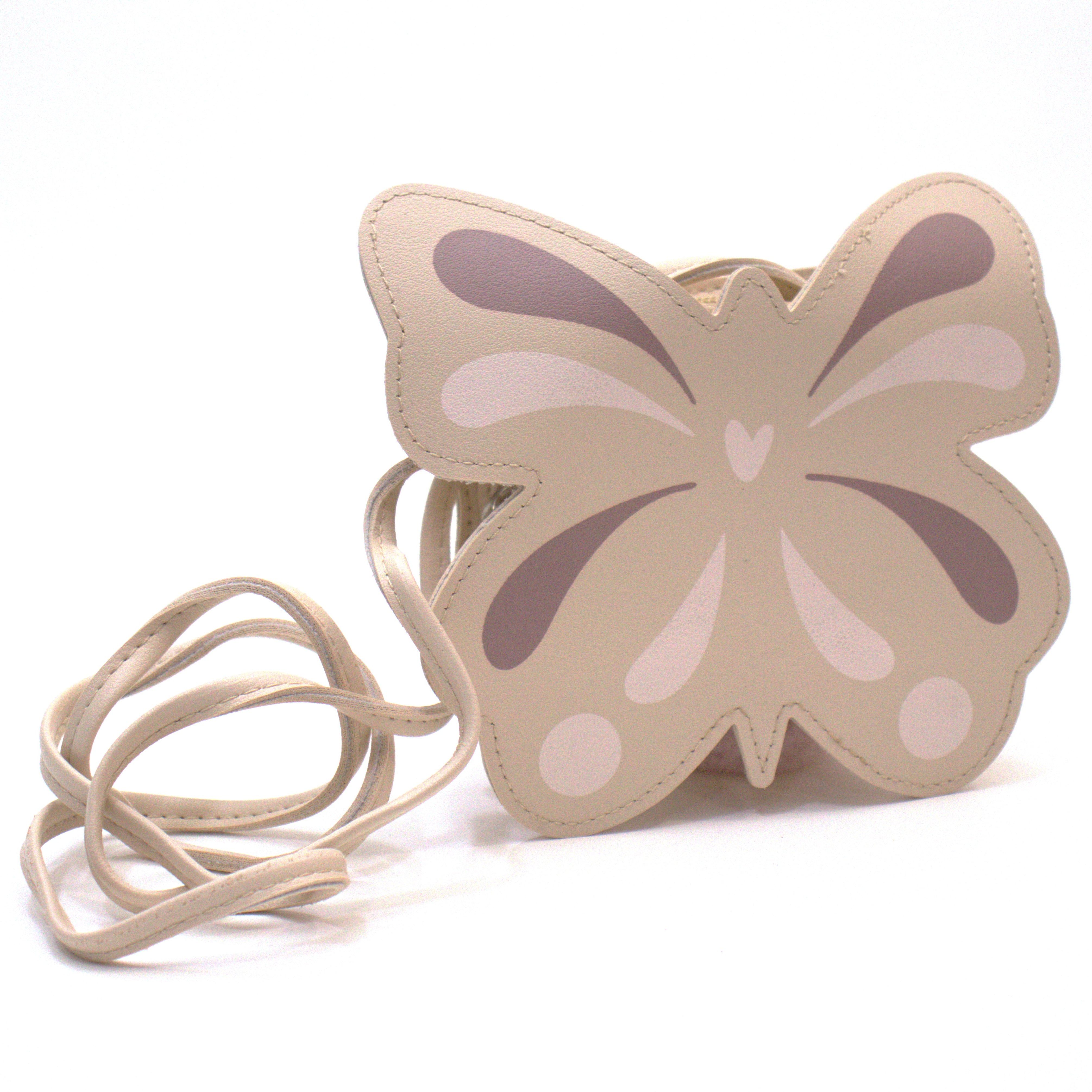 Sac bandoulière enfant - Meilin le papillon Beige - Yuko B.