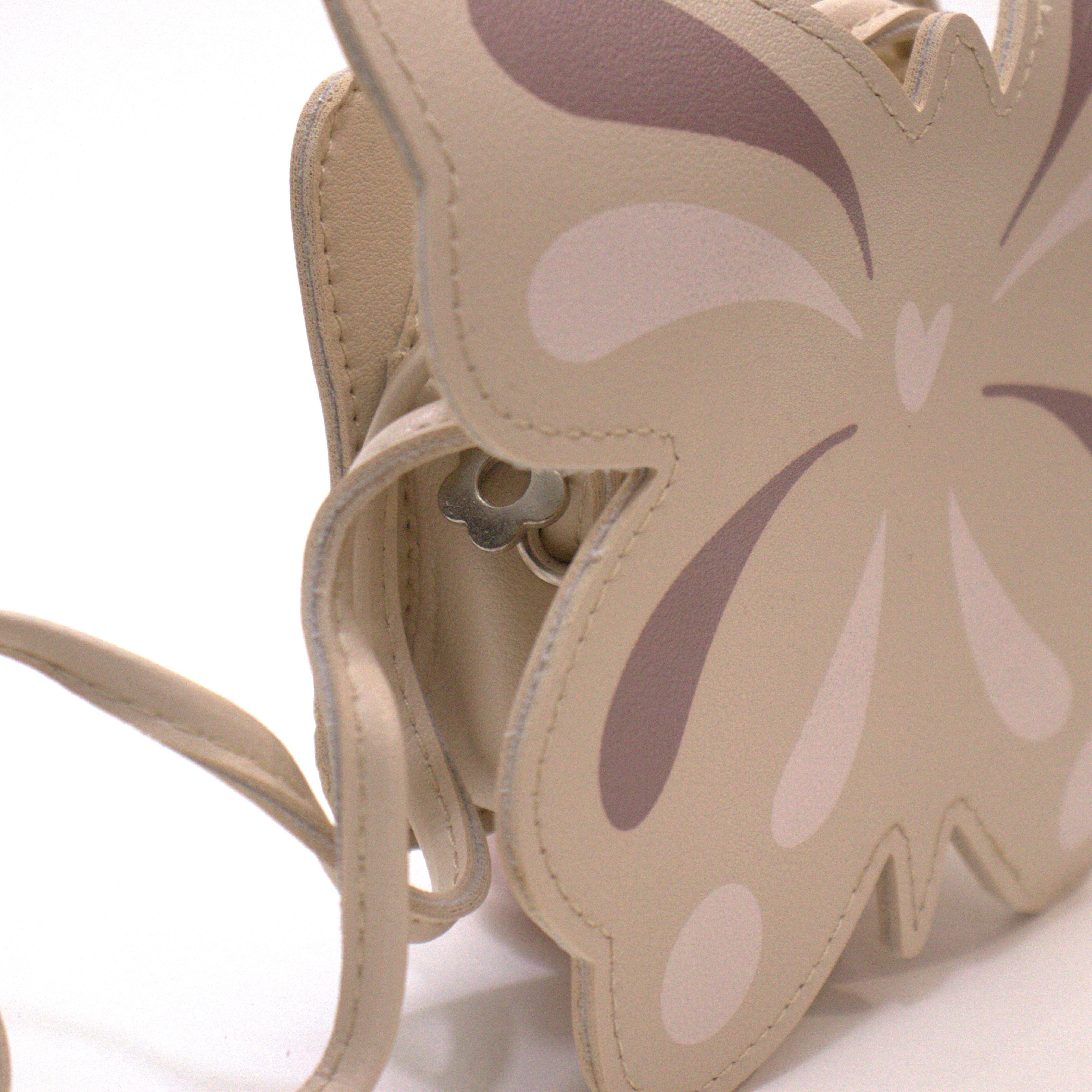 Sac bandoulière enfant - Meilin le papillon Beige - Yuko B.