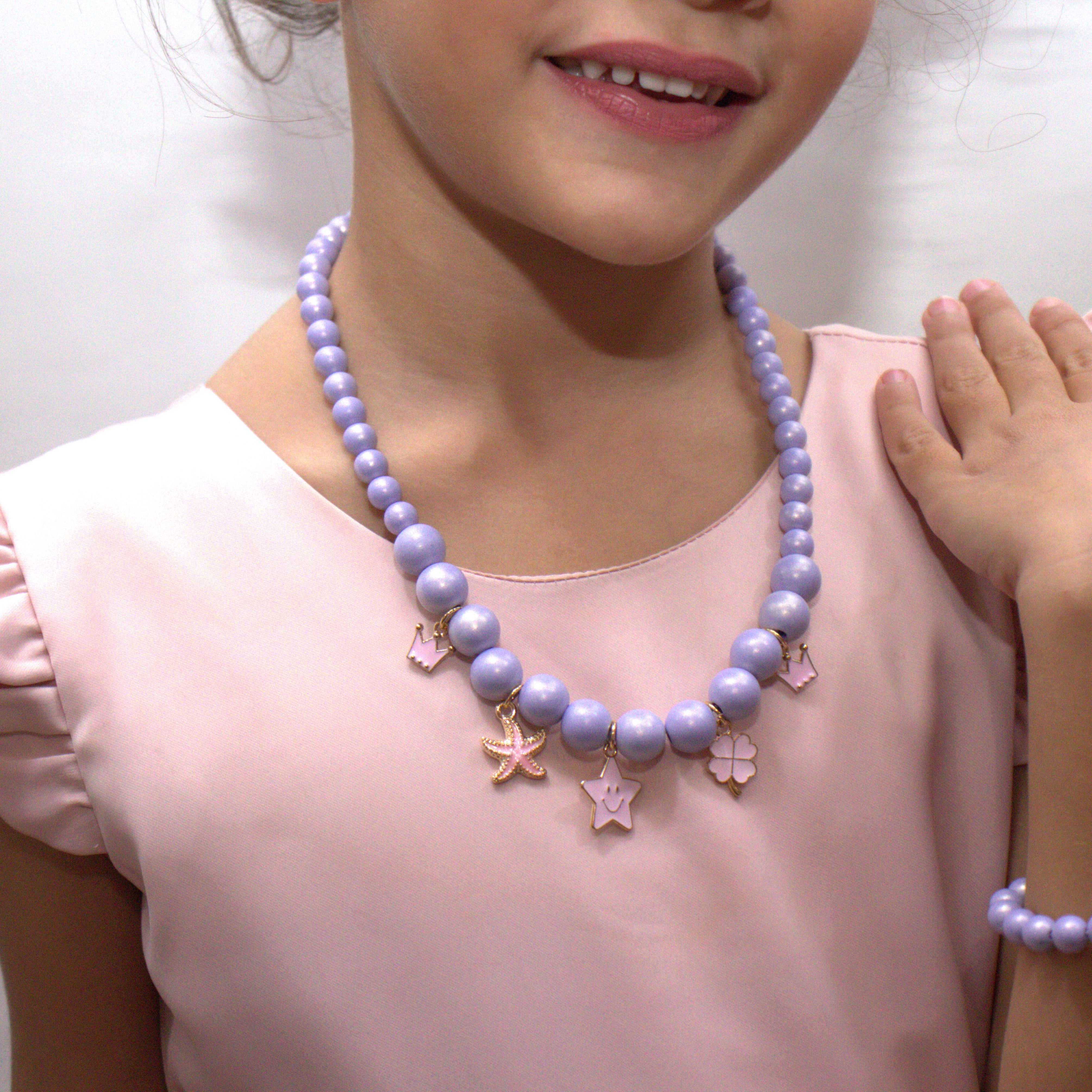 Coffret Mila - Parme - Parure Collier + bracelet - Yuko B.