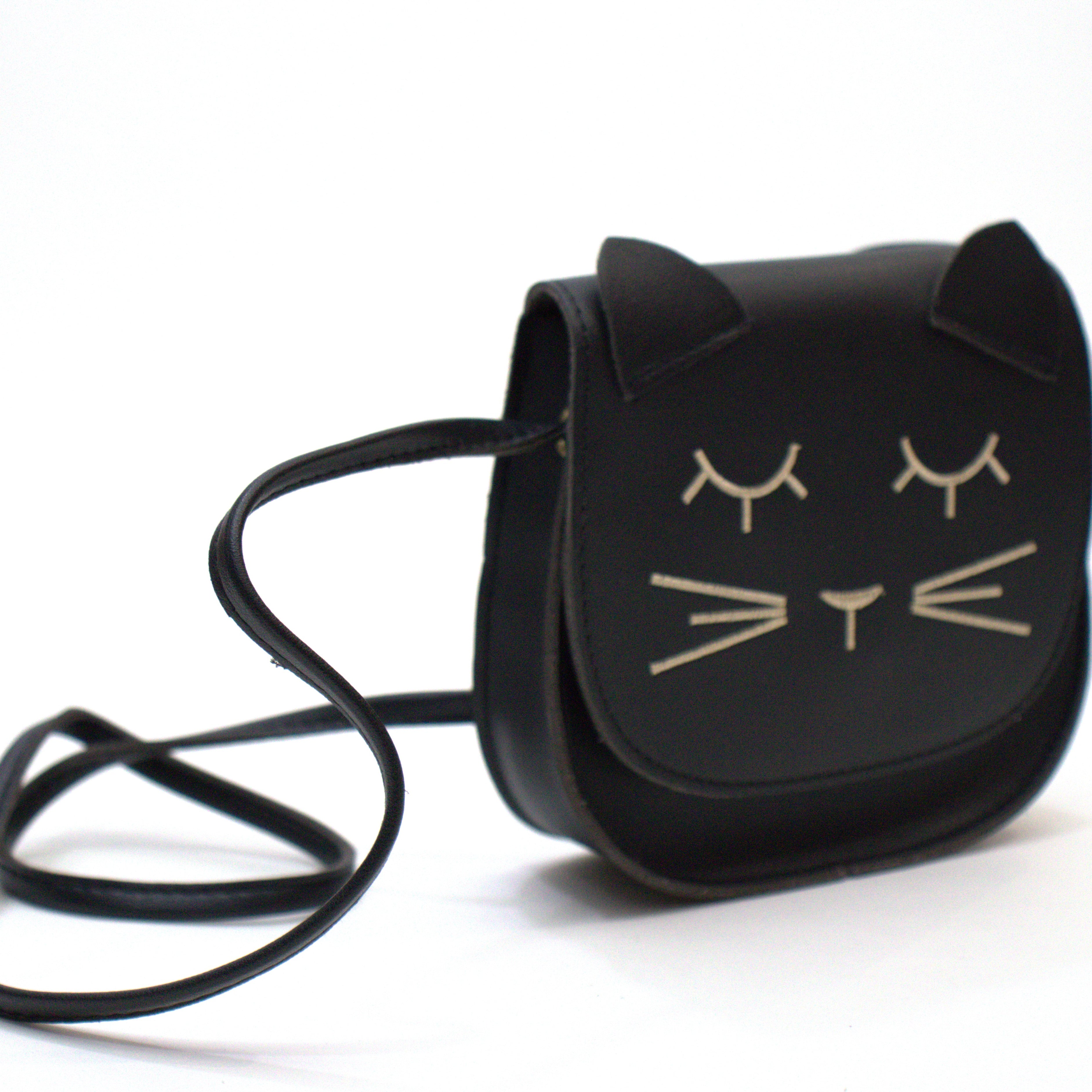 Sac bandoulière enfant - Mina Noir - Yuko B.