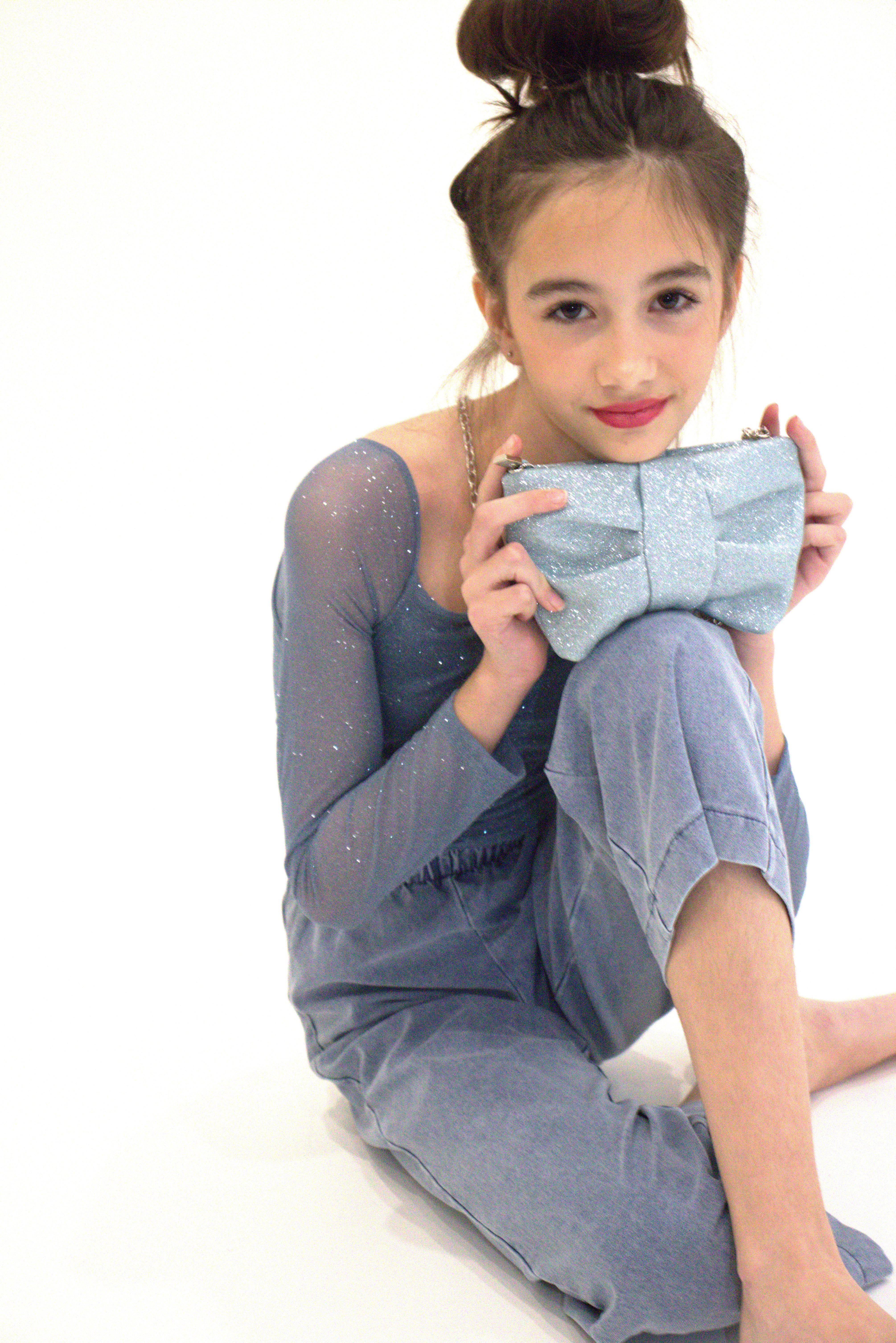 Sac bandoulière Moon - Menthe Pailleté Glitter avec accessoires — Yuko B.