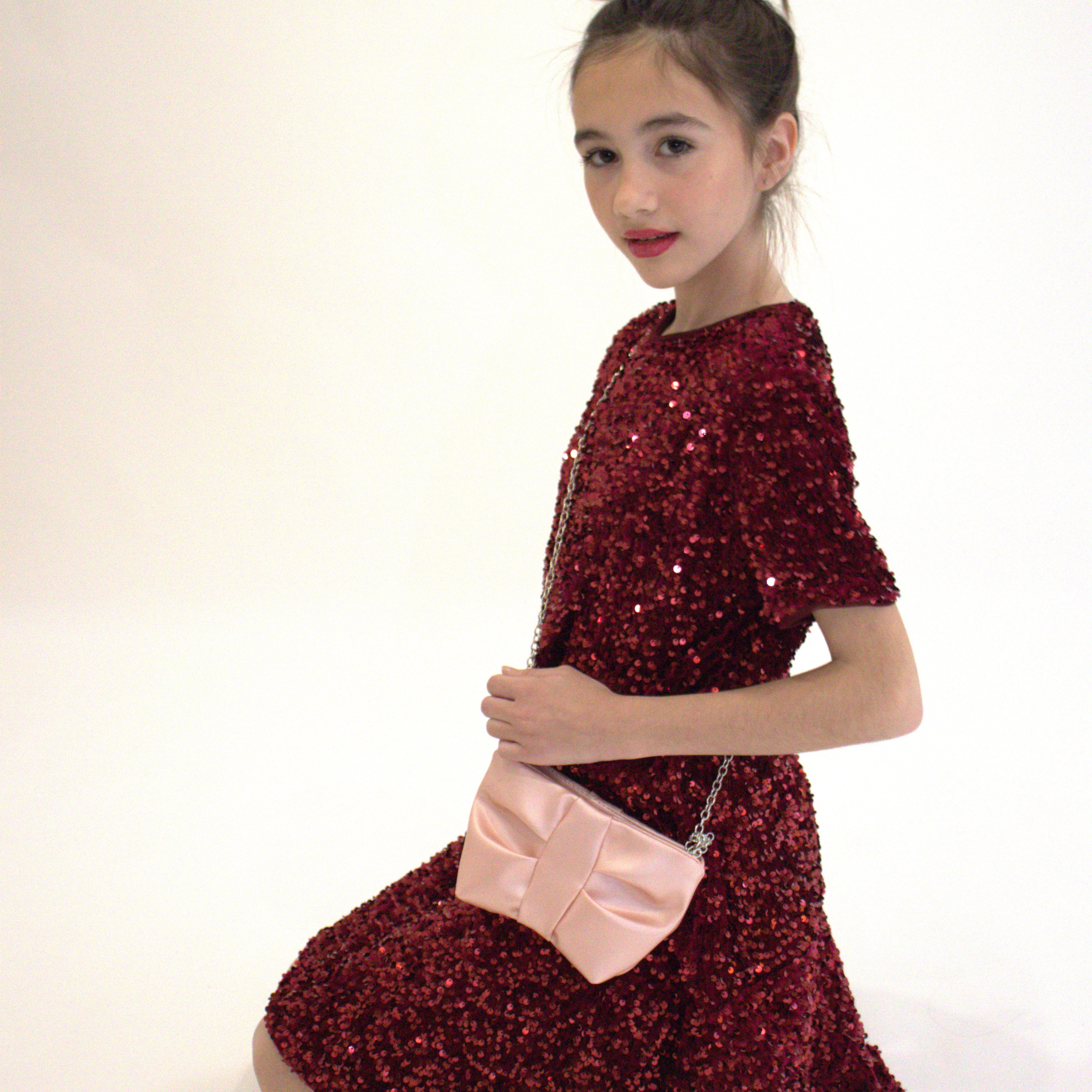 Sac bandoulière enfant - Moon - Rose doux - Yuko B.