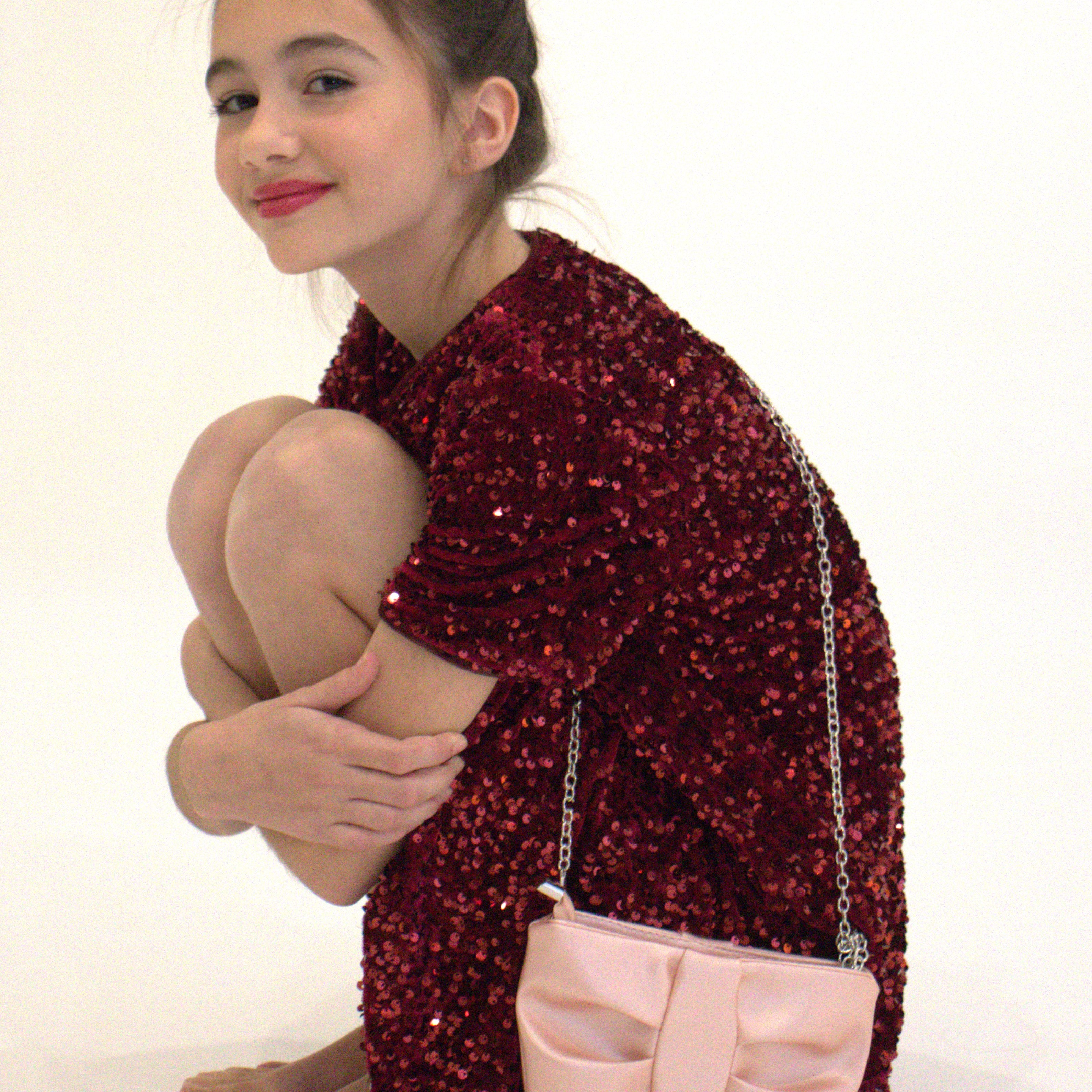 Sac bandoulière enfant - Moon - Rose doux - Yuko B.