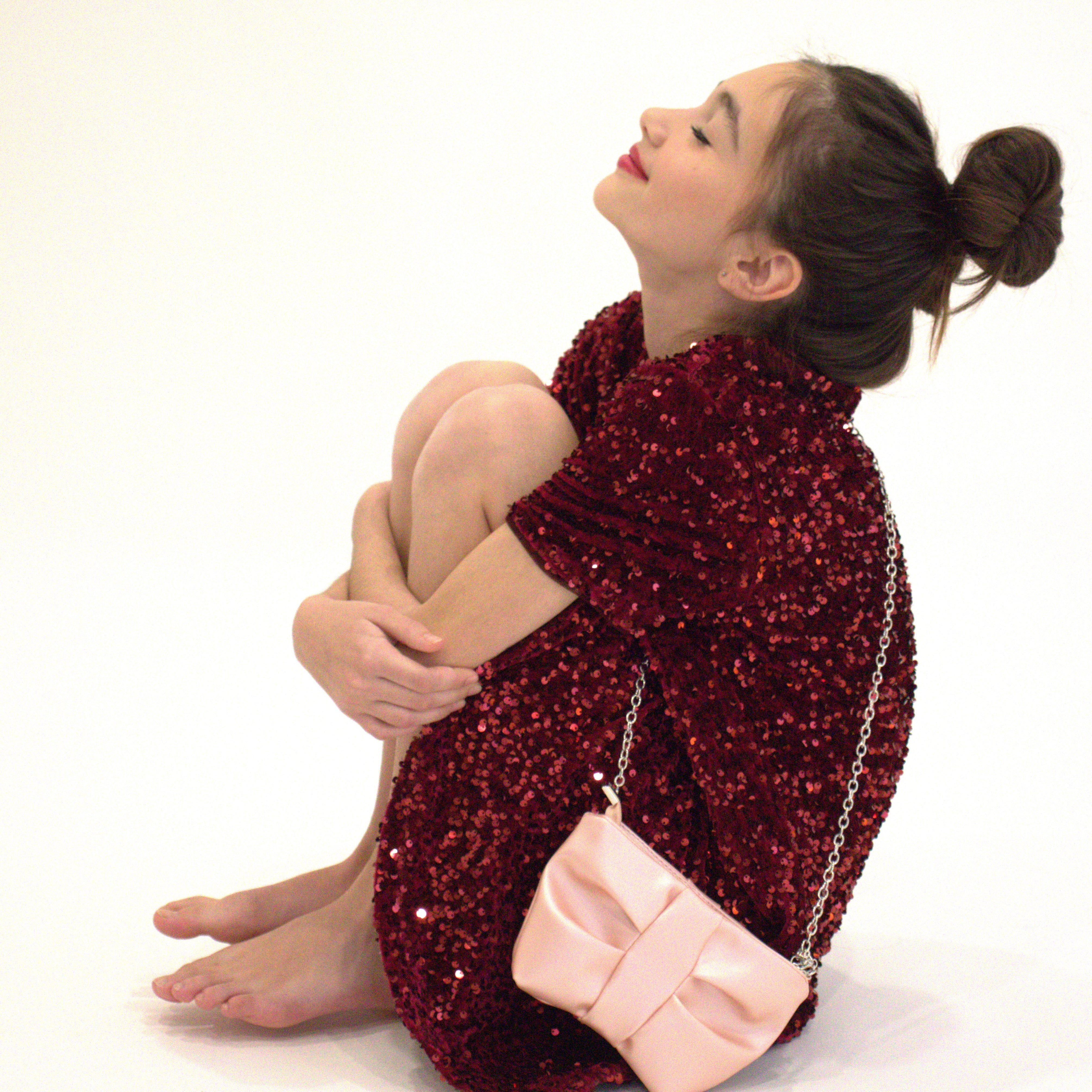 Sac bandoulière enfant - Moon - Rose doux - Yuko B.