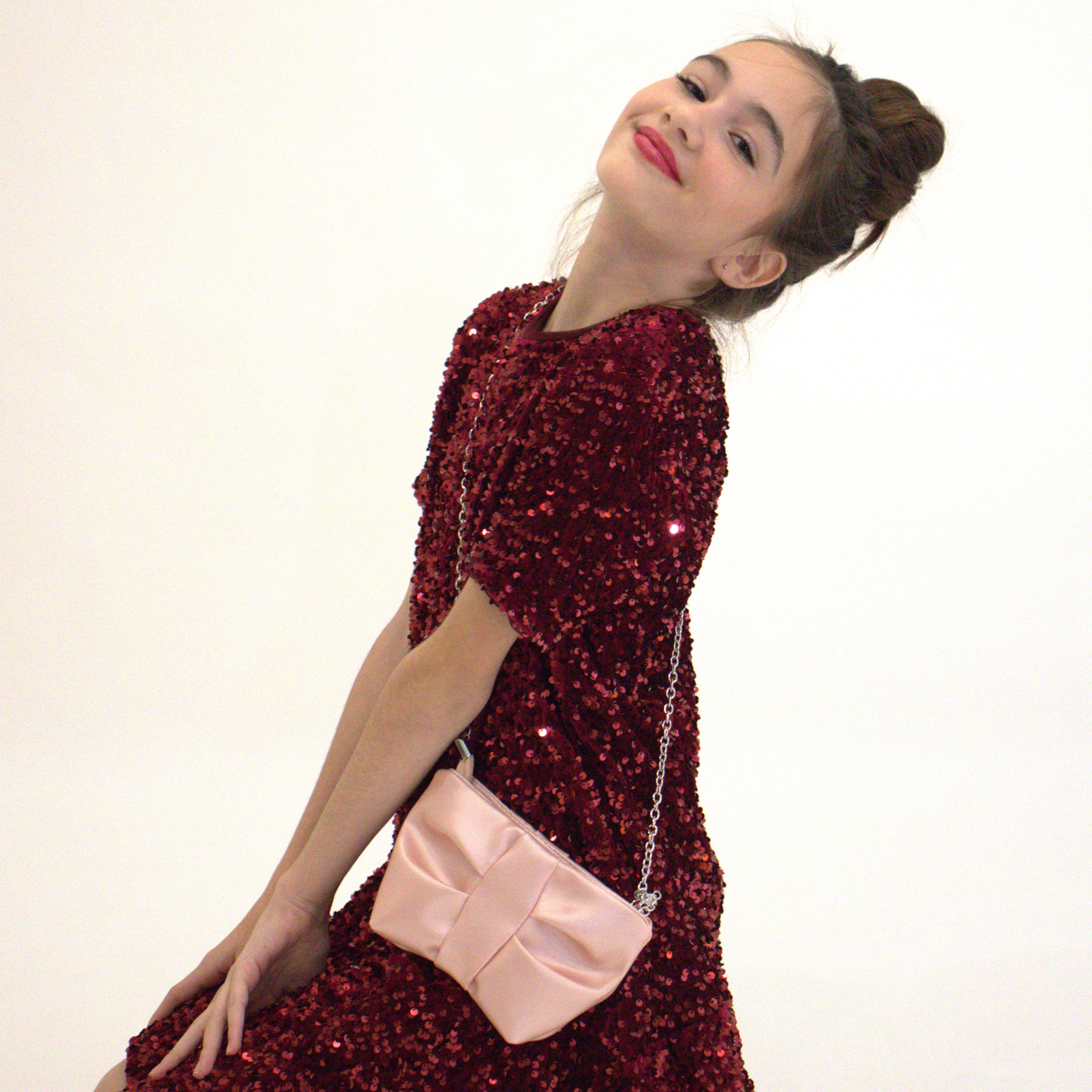 Sac bandoulière enfant - Moon - Rose doux - Yuko B.