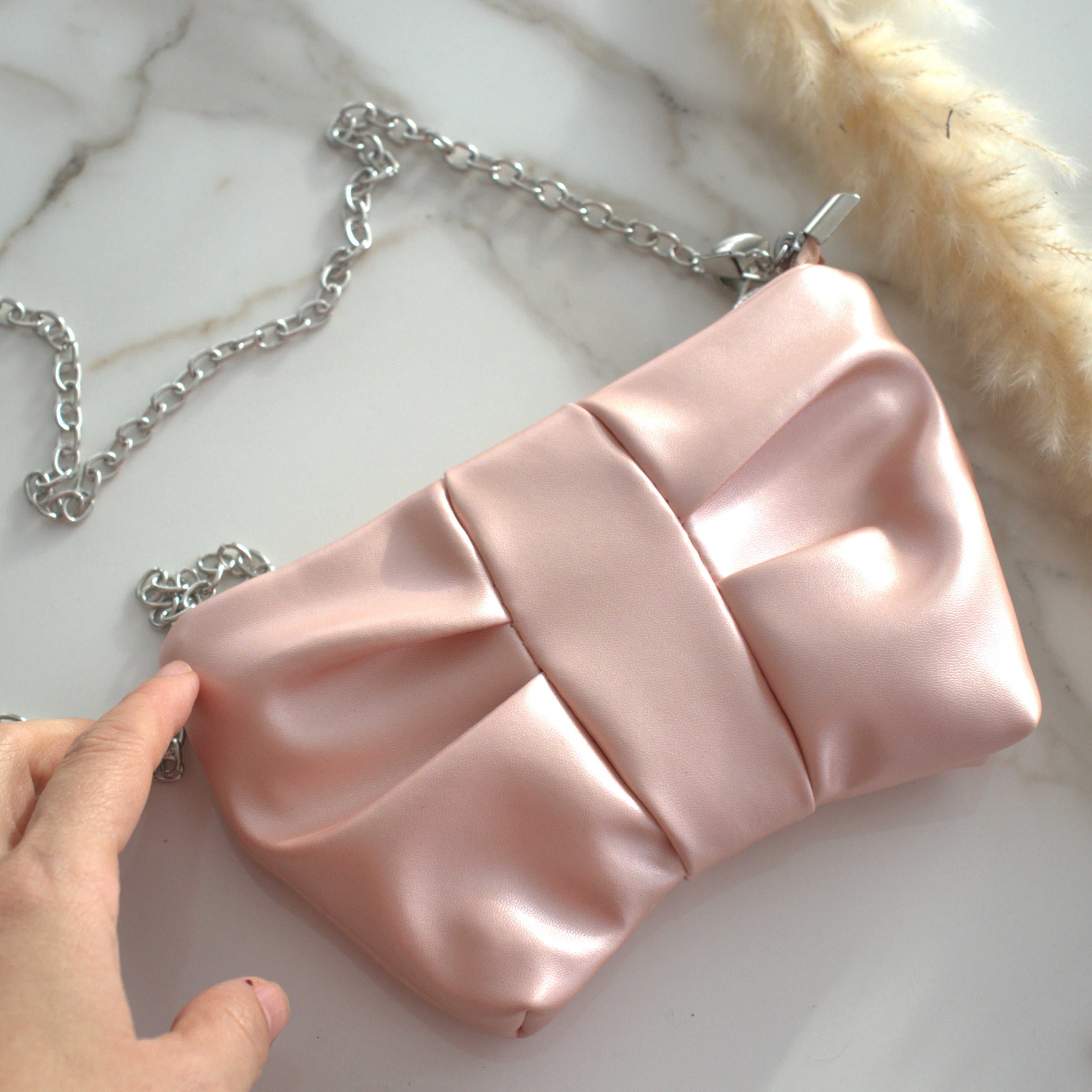 Sac bandoulière enfant - Moon - Rose doux - Yuko B.