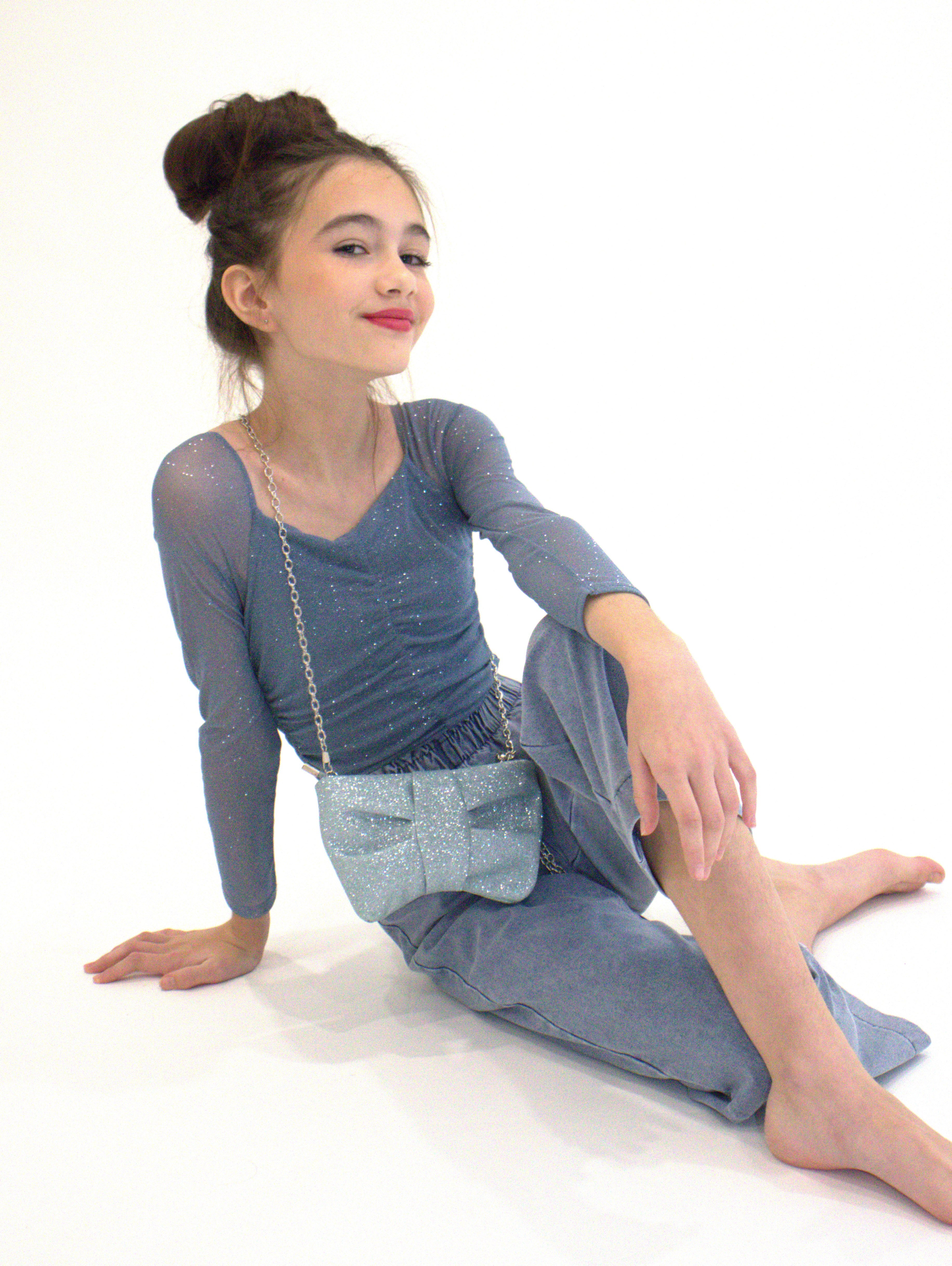 Sac bandoulière Moon - Menthe Pailleté Glitter lifestyle — enfant Yuko B.