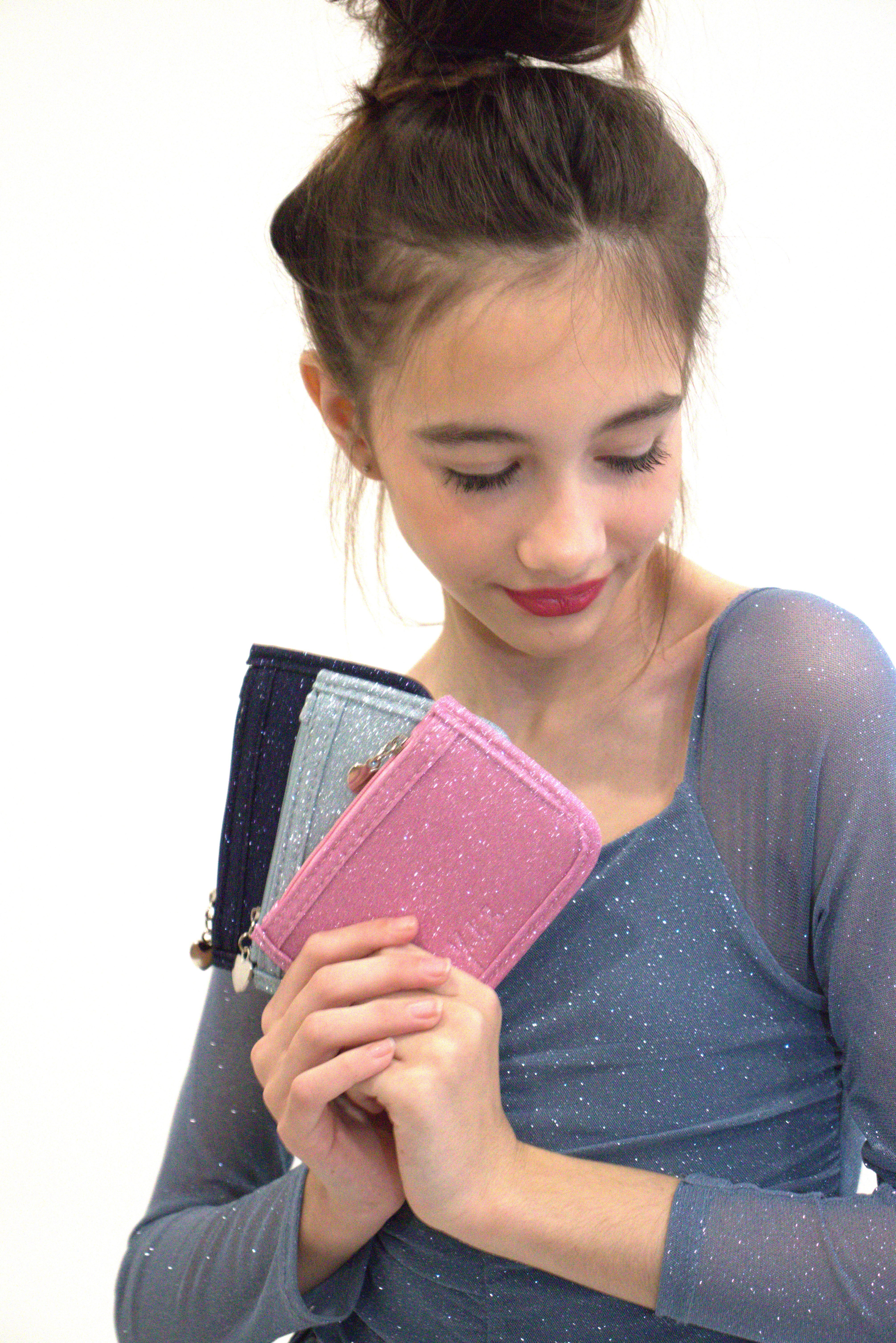 MOON - Porte monnaie pailleté - Rose - Yuko B.