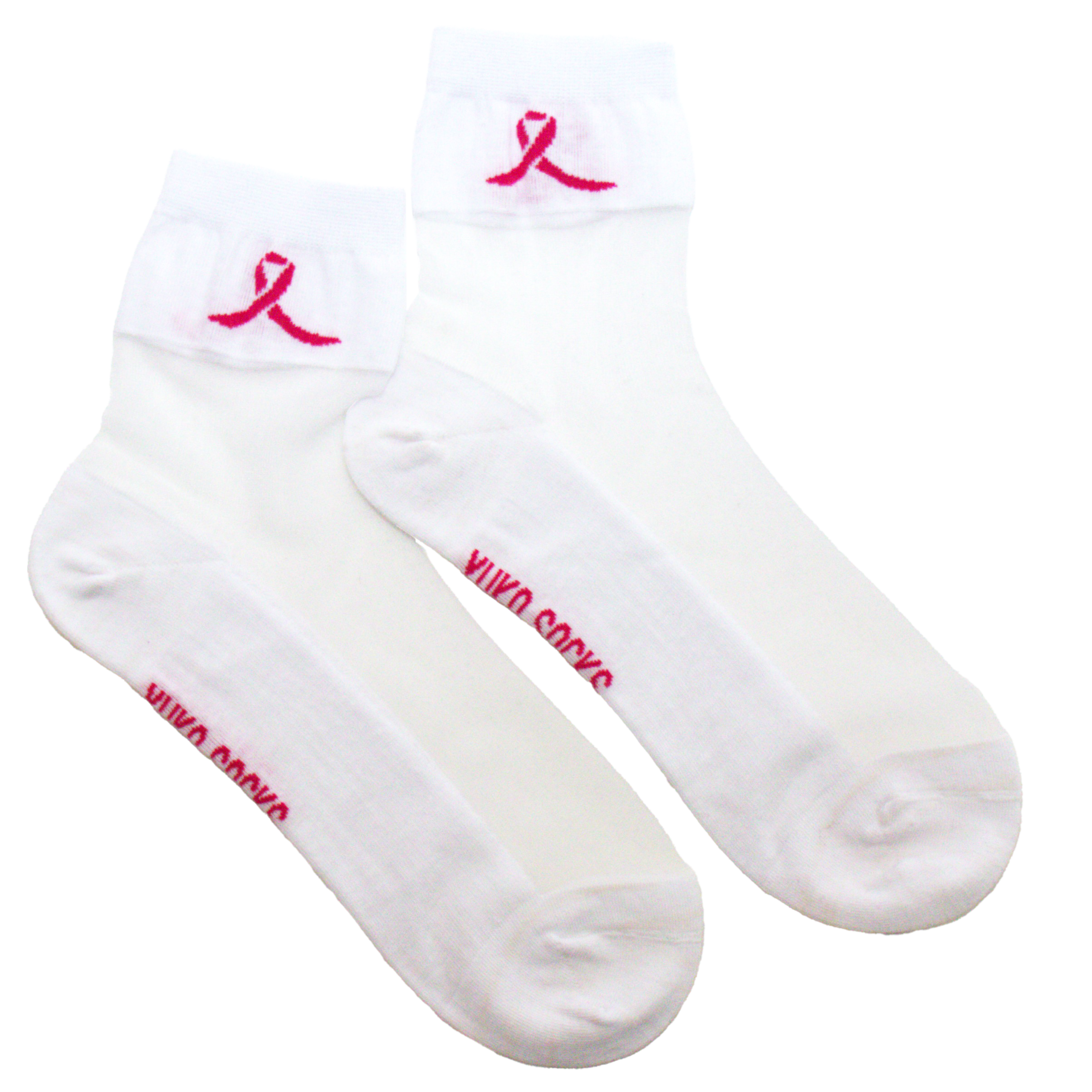 Ruban rose - La chaussette femme en voile ultra-résistant vue de face — Yuko B.