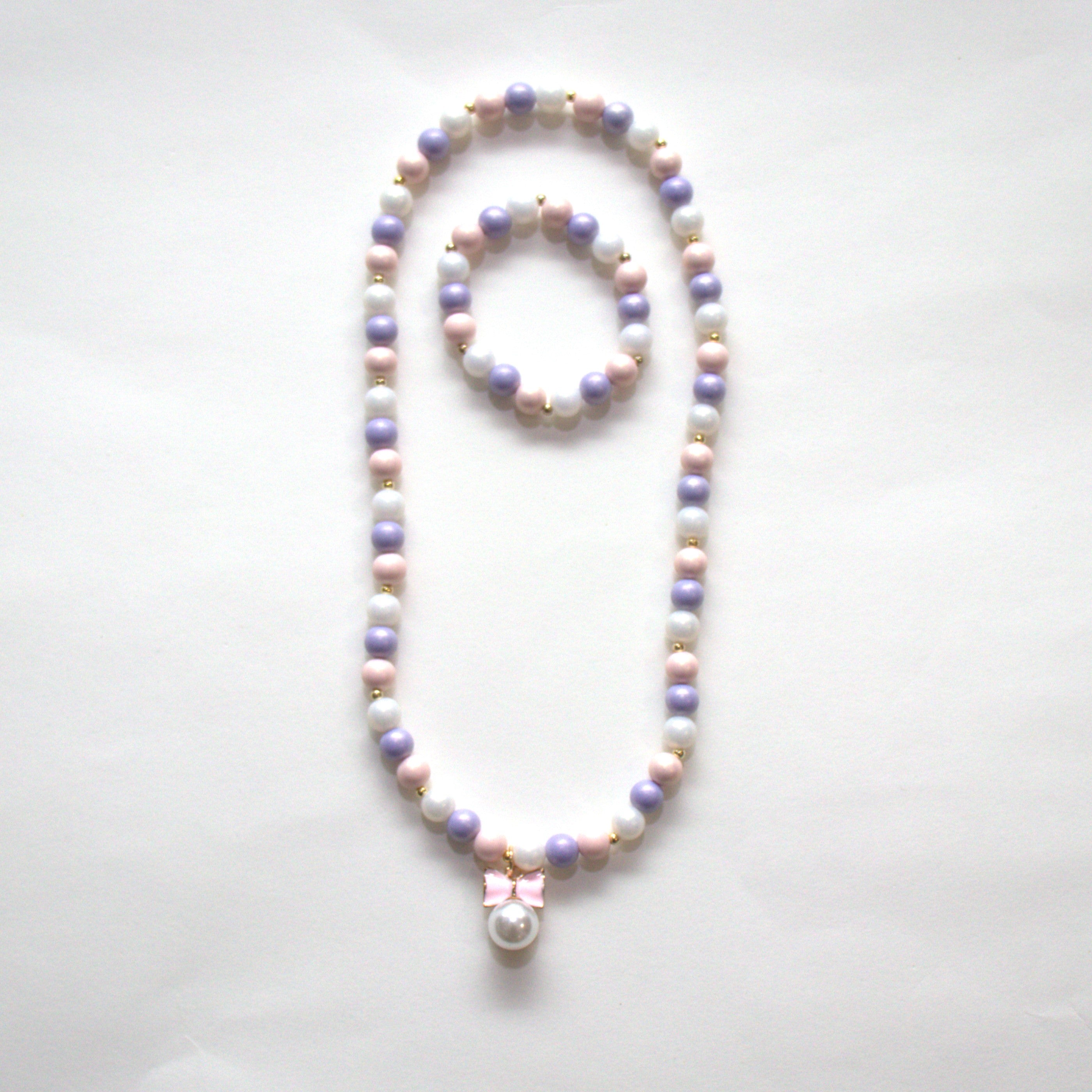 Coffret Princesse Rose - Parure Collier + bracelet - Yuko B.