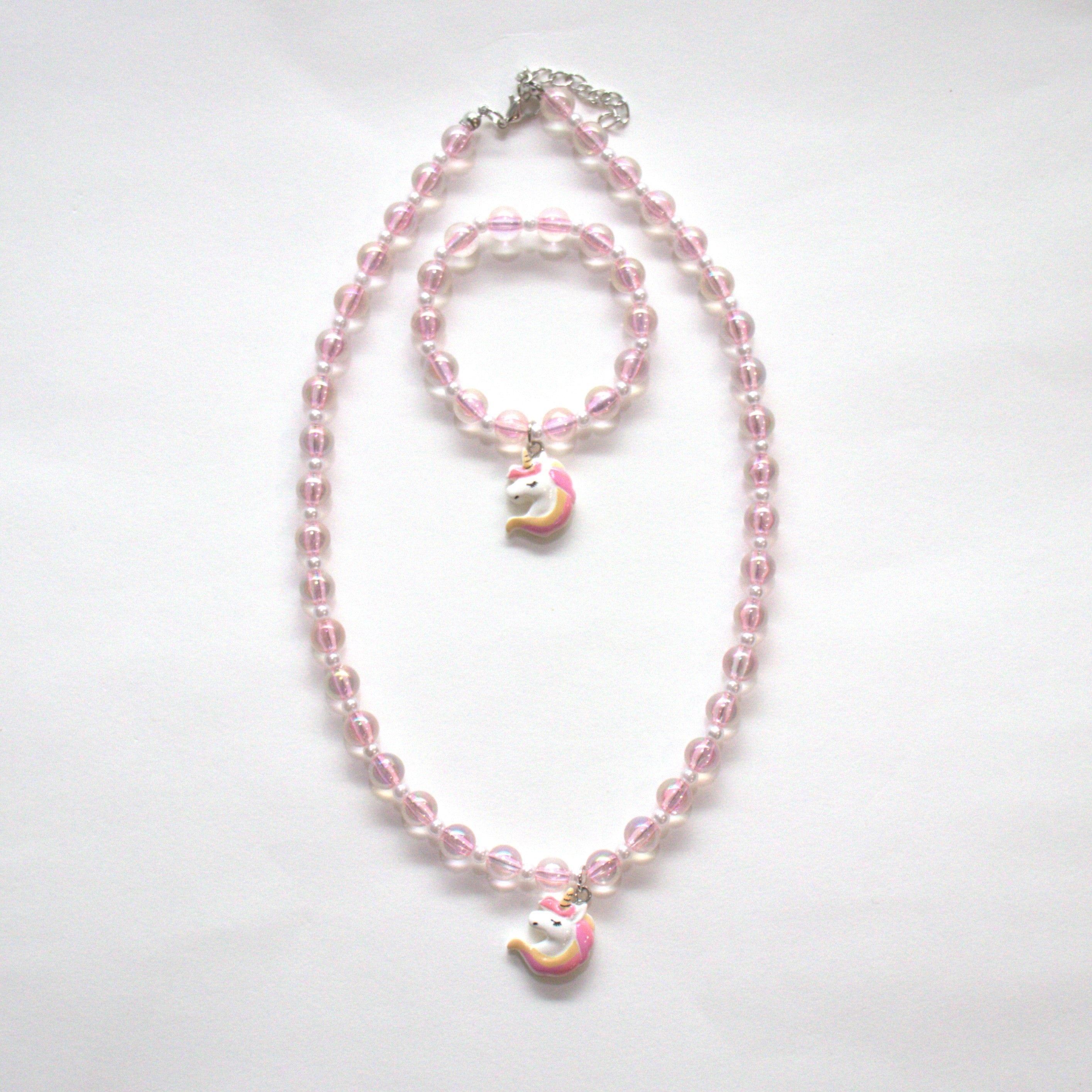 Coffret Zoa Licorne - Rose - Parure Collier + bracelet - Yuko B.
