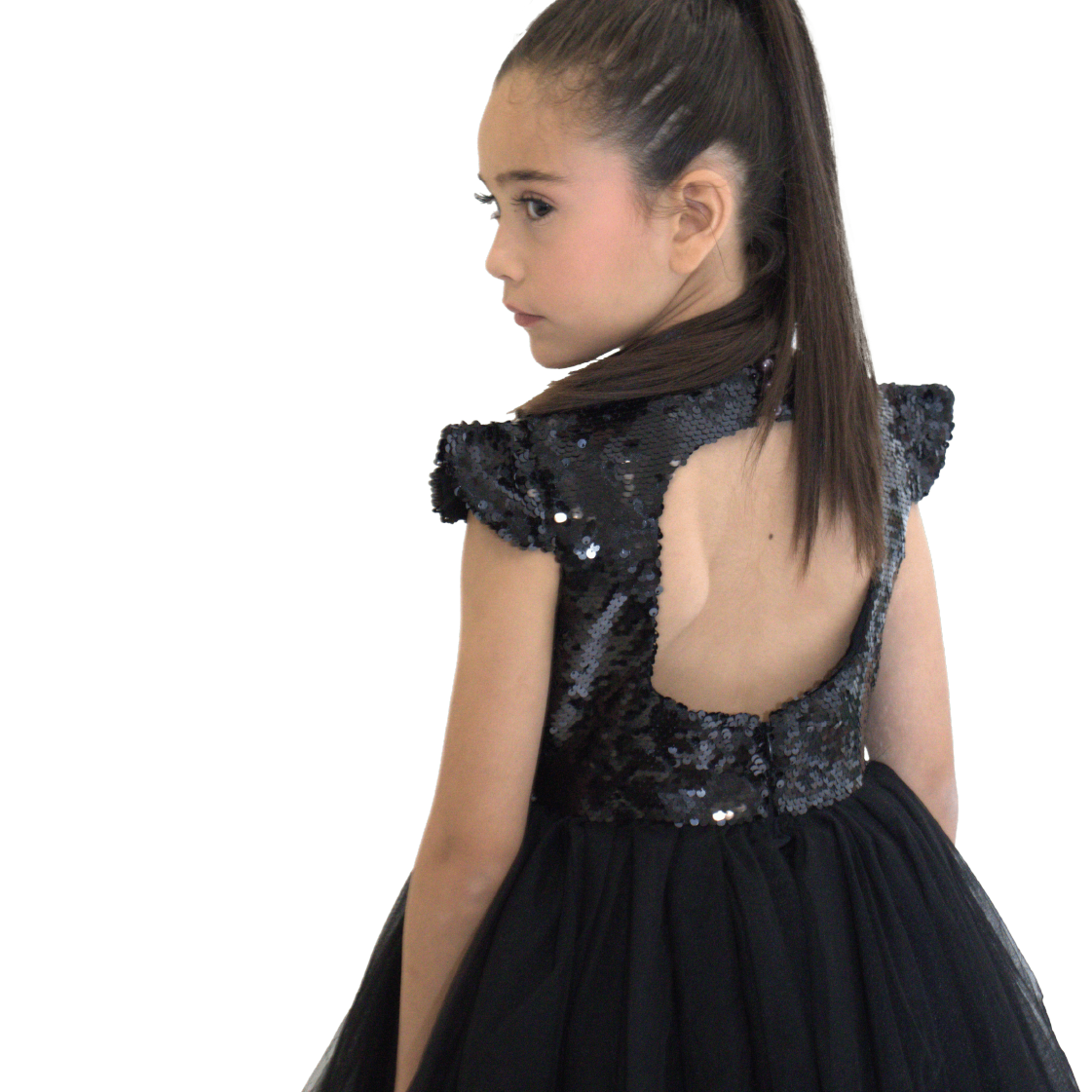 Robe de cérémonie FIONA Noir - Taille 150cm (9/10 ans) — accessoire enfant Yuko B.