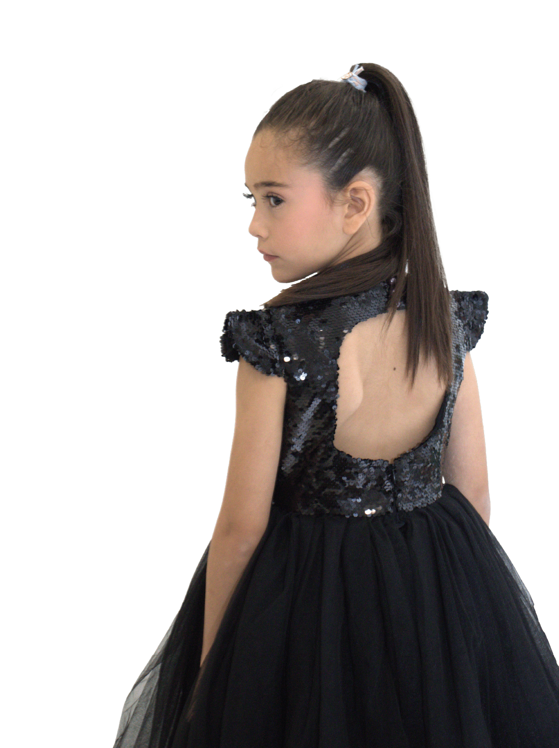 Robe de cérémonie FIONA Noir - Taille 150cm (9/10 ans) — accessoire enfant Yuko B.