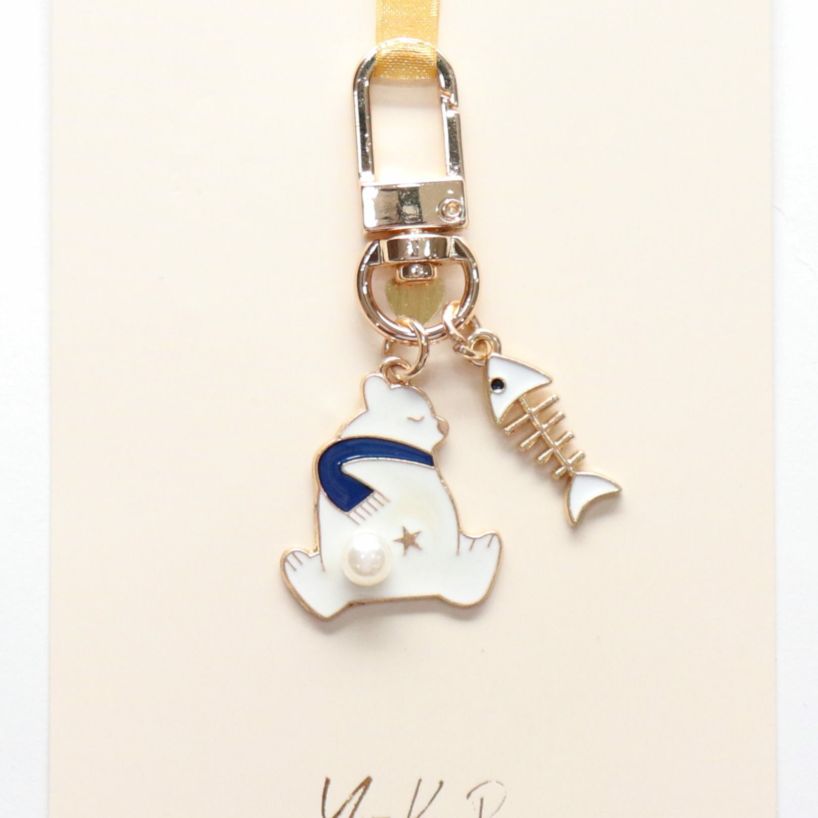 Bijou de sac - porte clés - Ours Polaire - Yuko B.