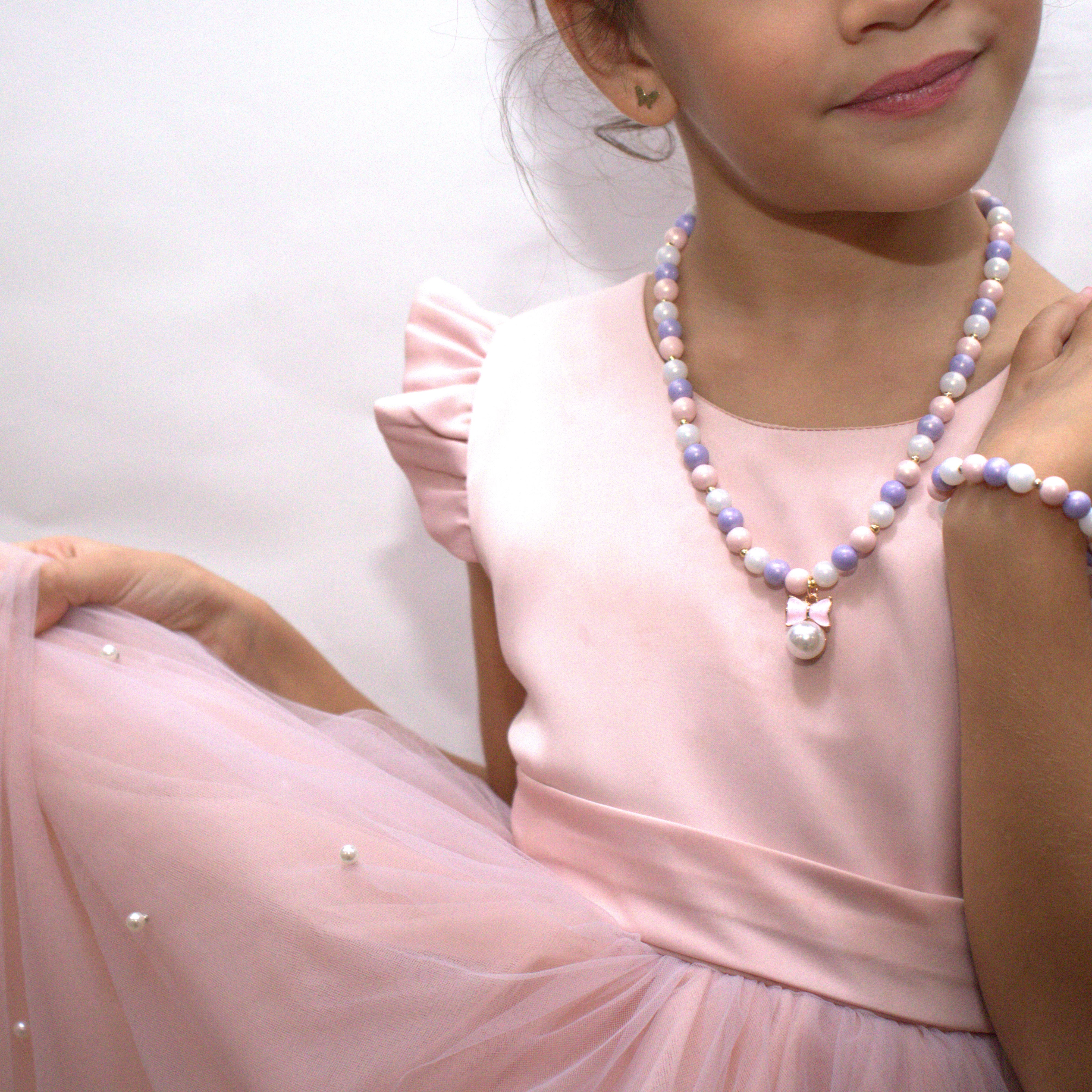 Coffret Princesse Rose - Parure Collier + bracelet - Yuko B.