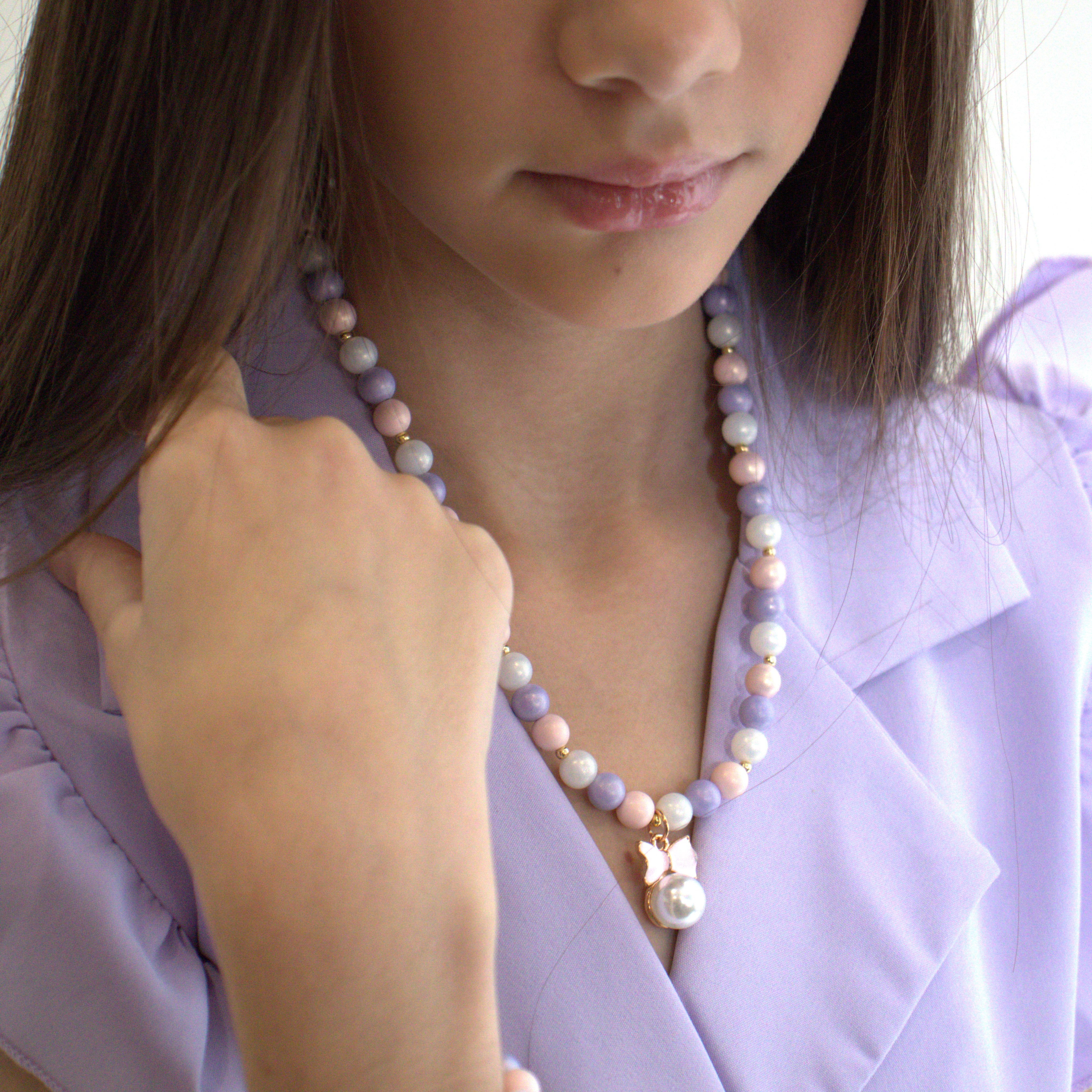 Coffret Princesse Rose - Parure Collier + bracelet - Yuko B.