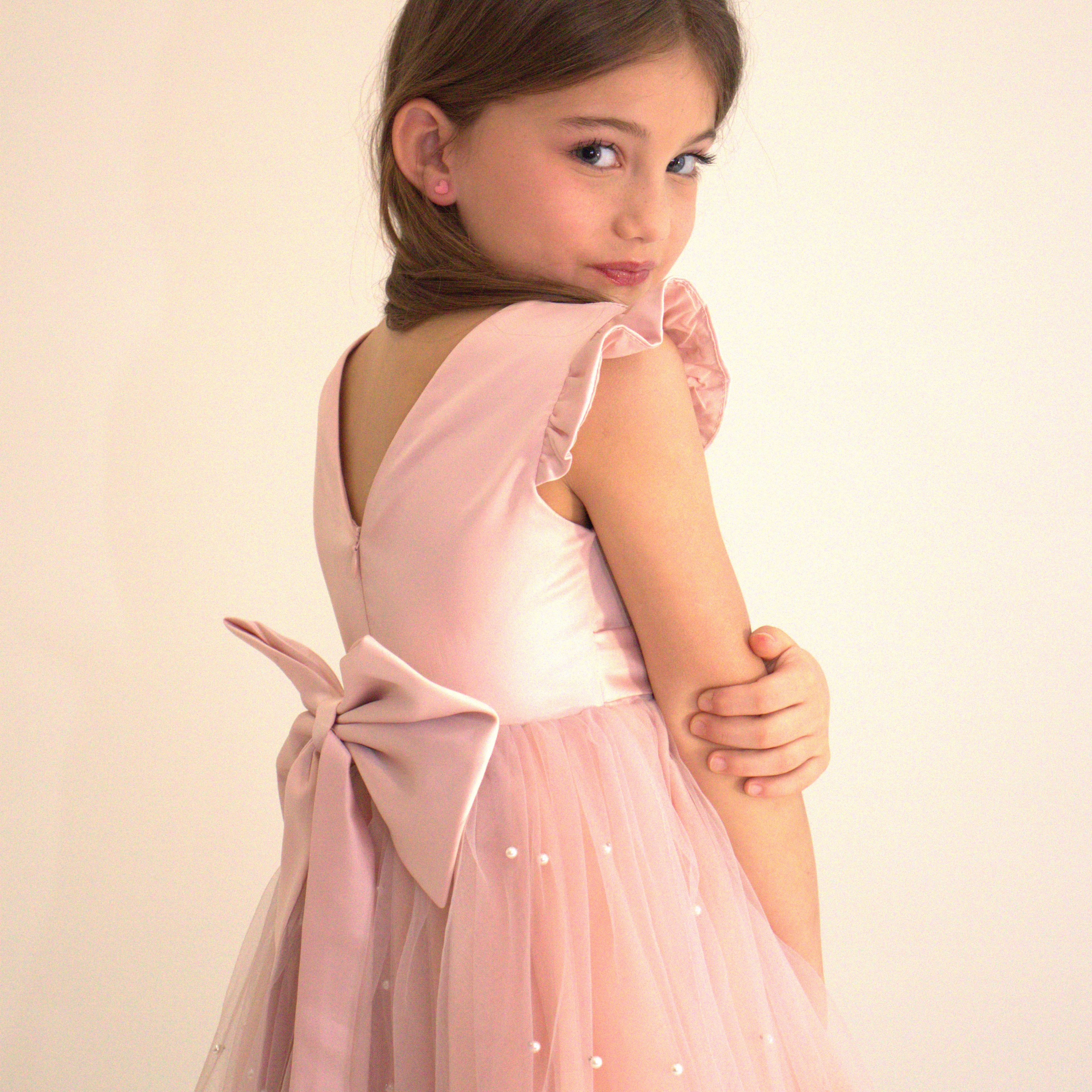 Robe de cérémonie ALICE - Rose - Taille: 150 cm (9/10 ans) — accessoire enfant Yuko B.