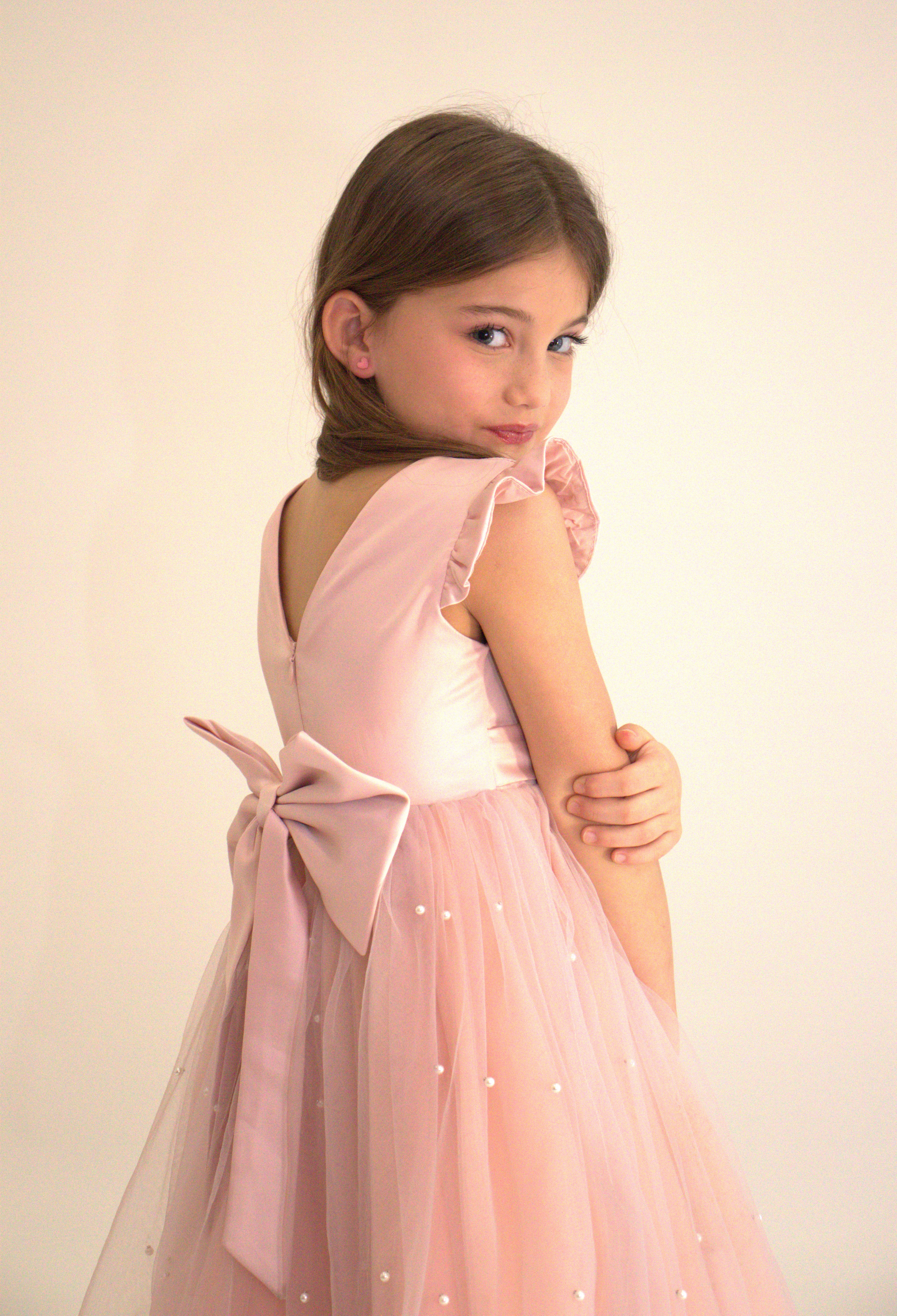 Robe de cérémonie ALICE - Rose - Taille: 150 cm (9/10 ans) — accessoire enfant Yuko B.