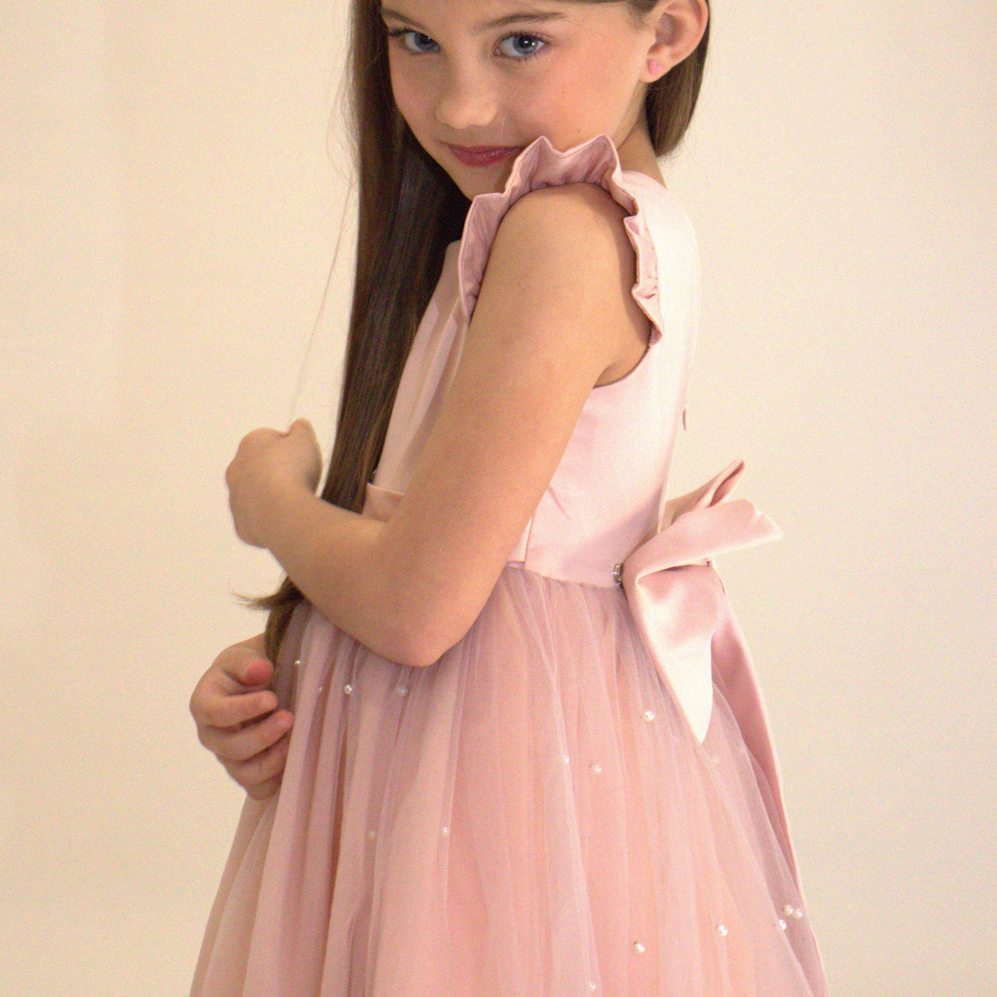 Robe de cérémonie ALICE - Rose - Taille: 150 cm (9/10 ans) avec accessoires — Yuko B.