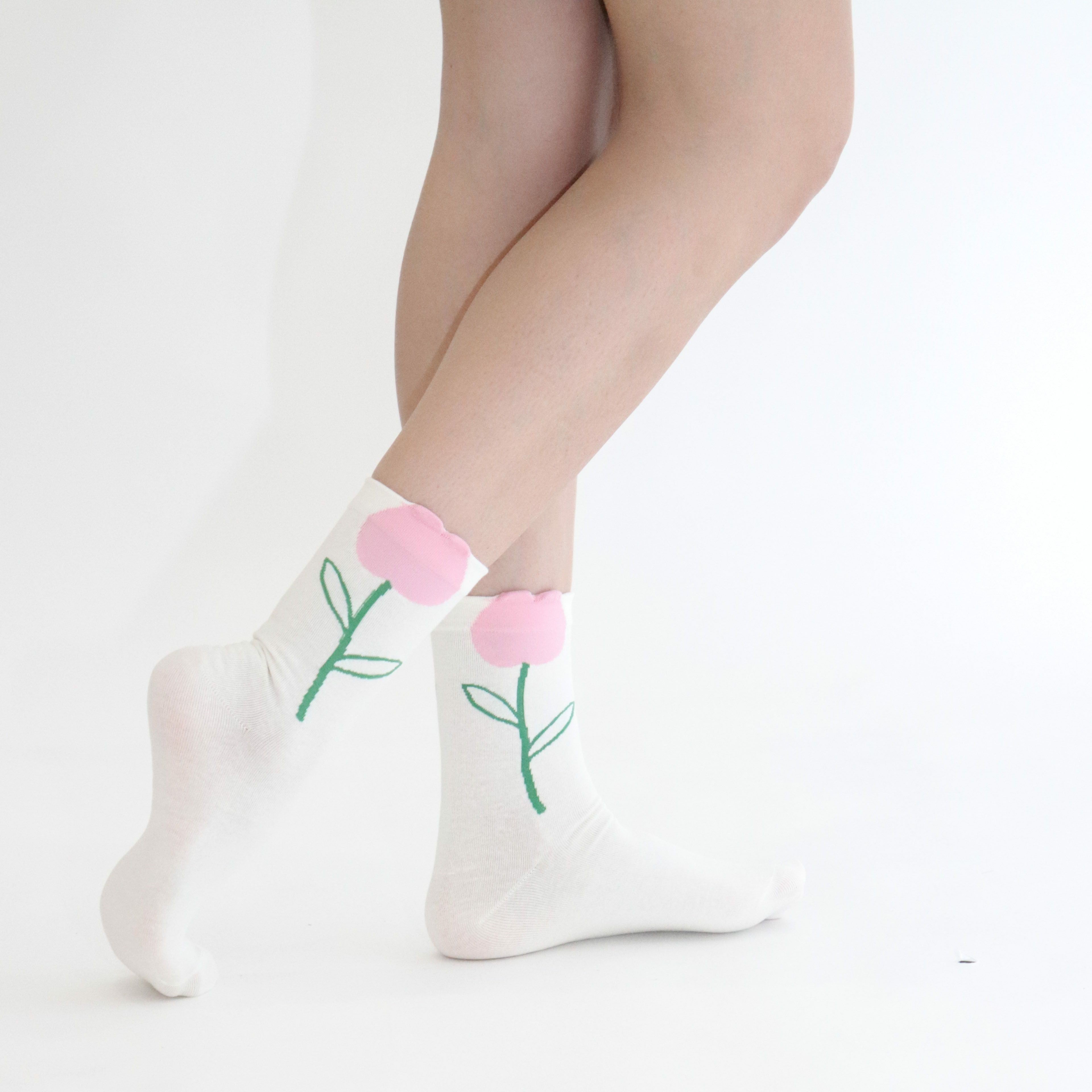 Chaussettes en Coton doux - Rose - Yuko B.